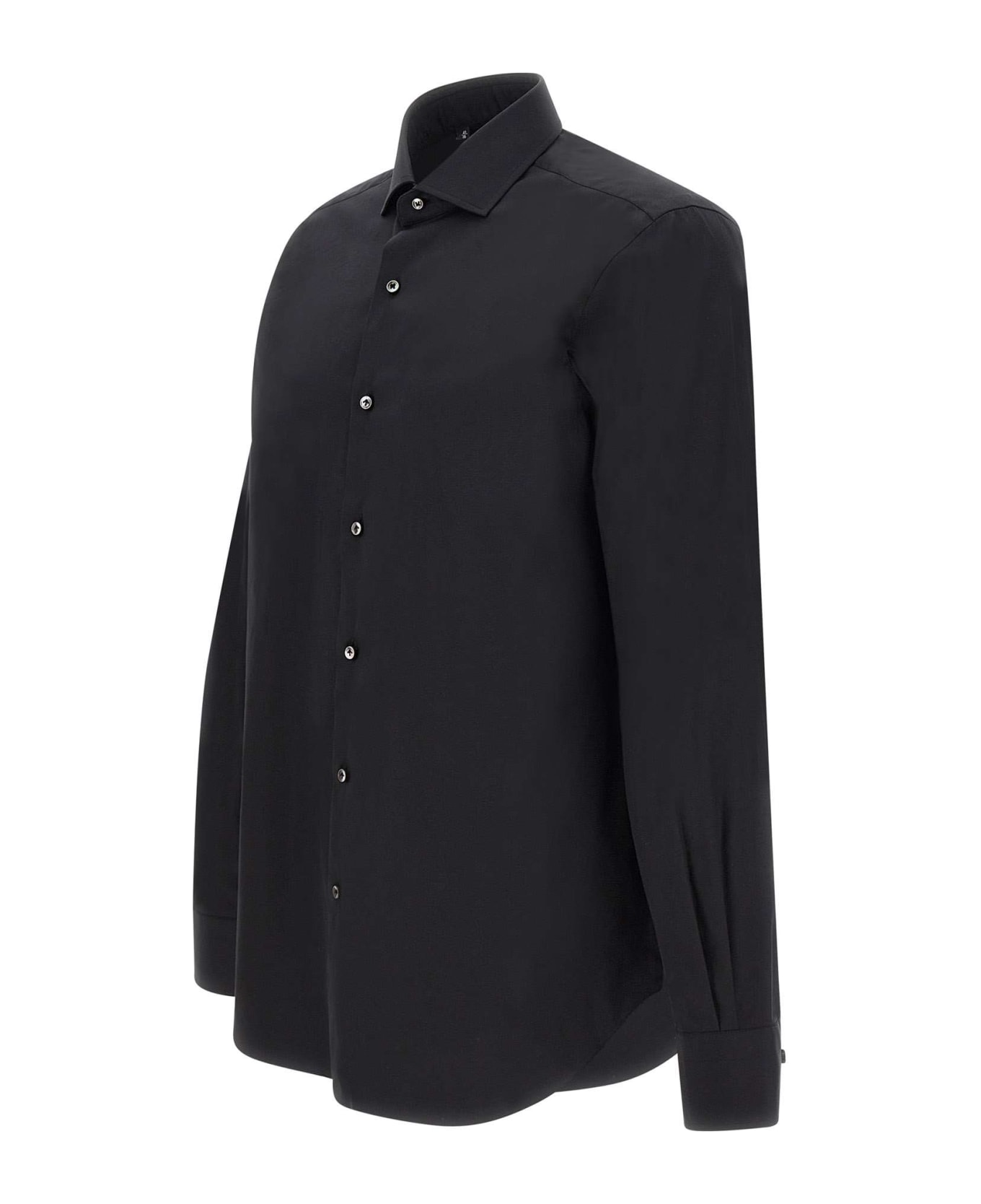 Barba Napoli Cotton Shirt - BLACK