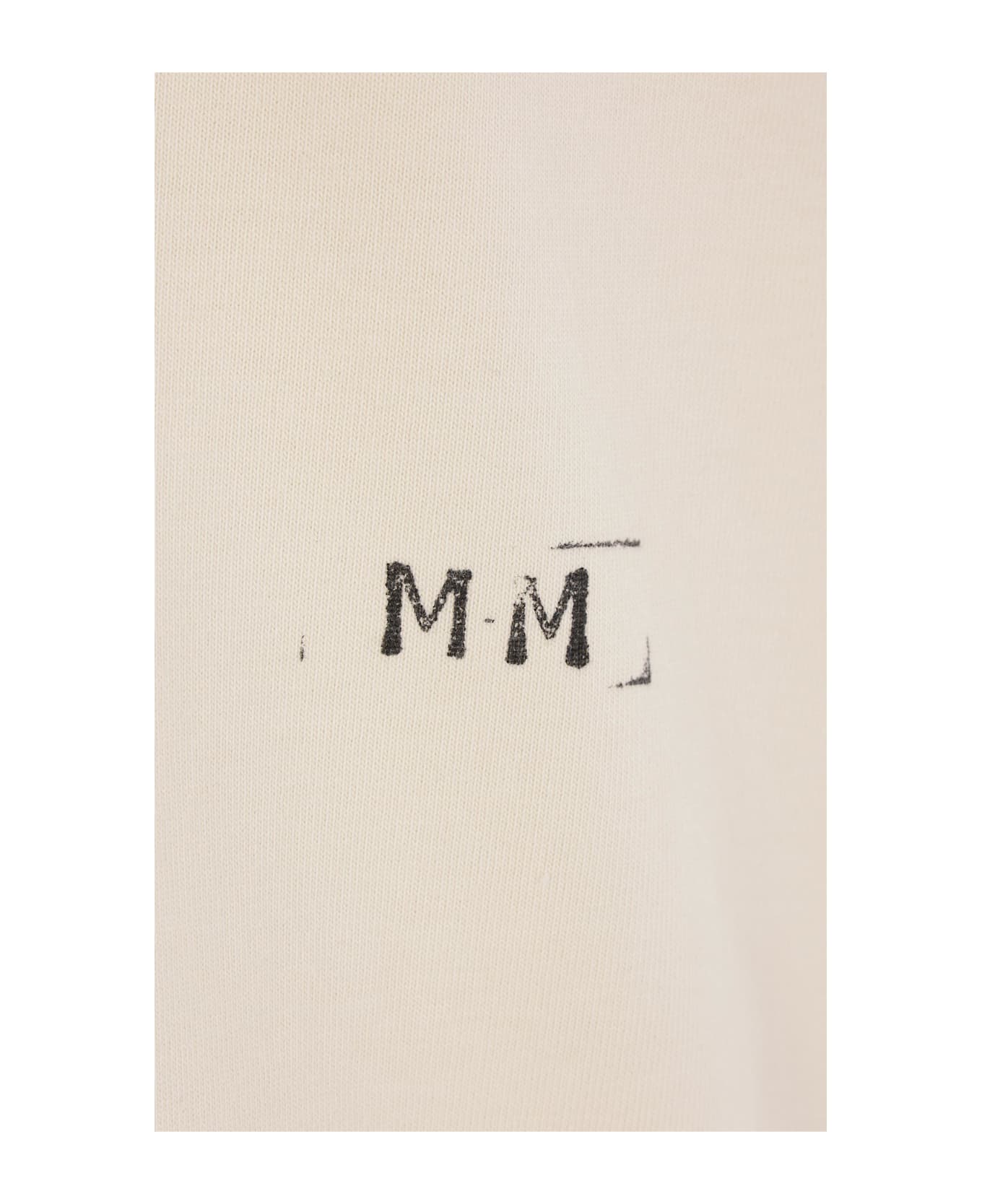 Maison Margiela Cotton Long-sleeve Polo Shirt - IVORY