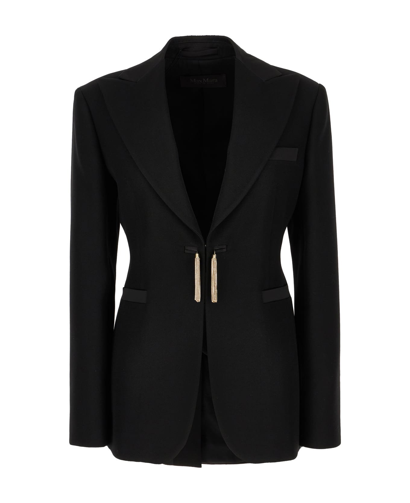 Max Mara Pianoforte Black Wool Blazer - Nero