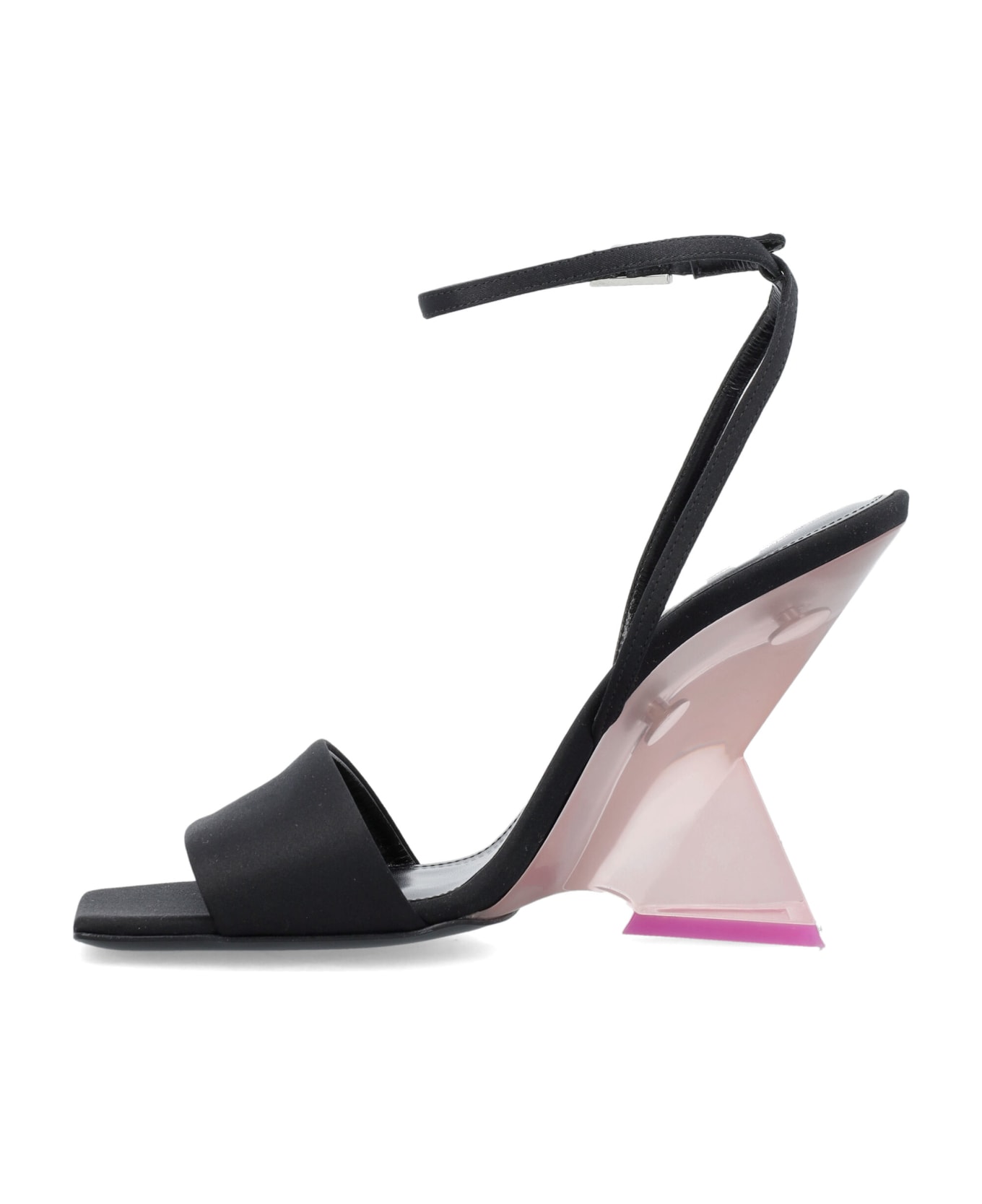 The Attico Cheope Black And Pink Sandals - BLACK/PINK