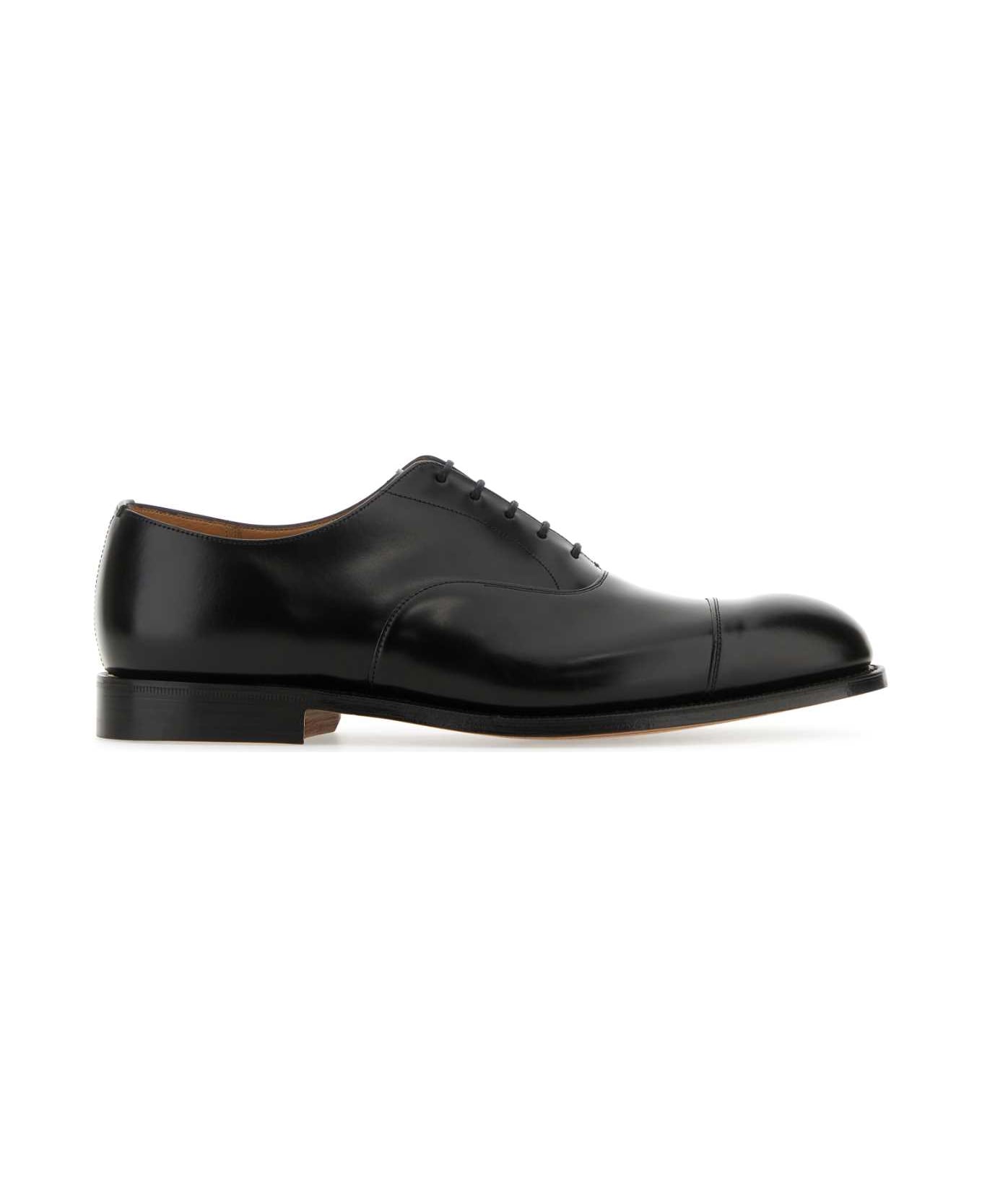 Church's Black Leather Consul Lace-up Shoes - BLACKFITG ローファー＆デッキシューズ