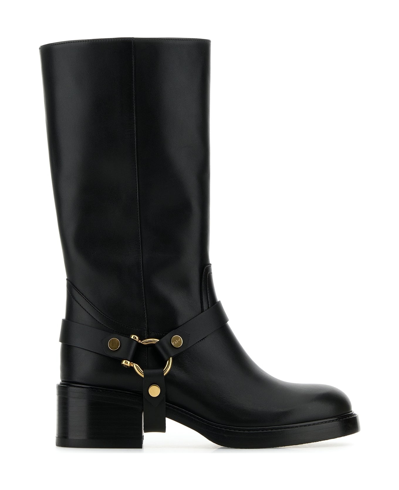 Chloé Black Leather Dakota Boots - BLACK