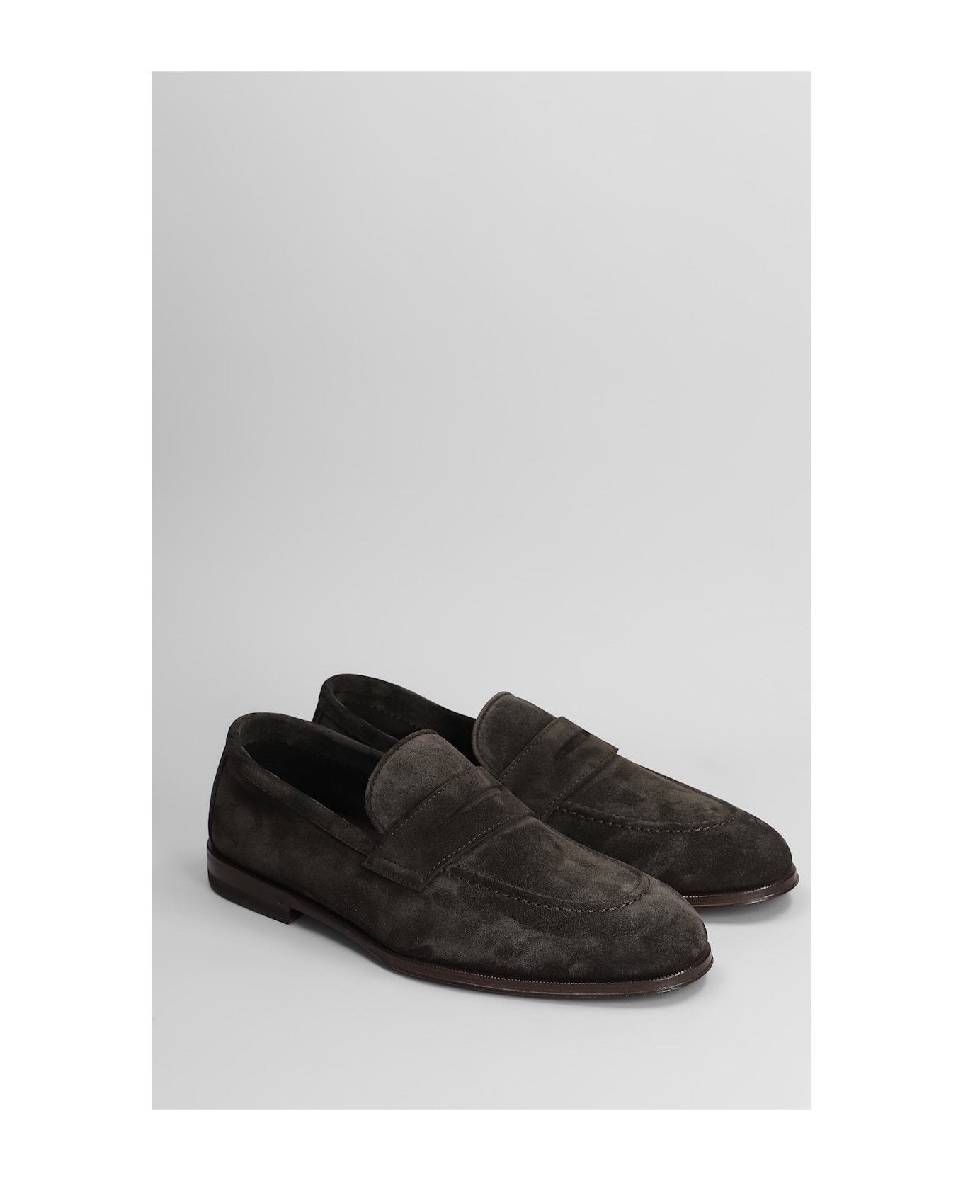Henderson Baracco Loafers In Brown Suede - brown