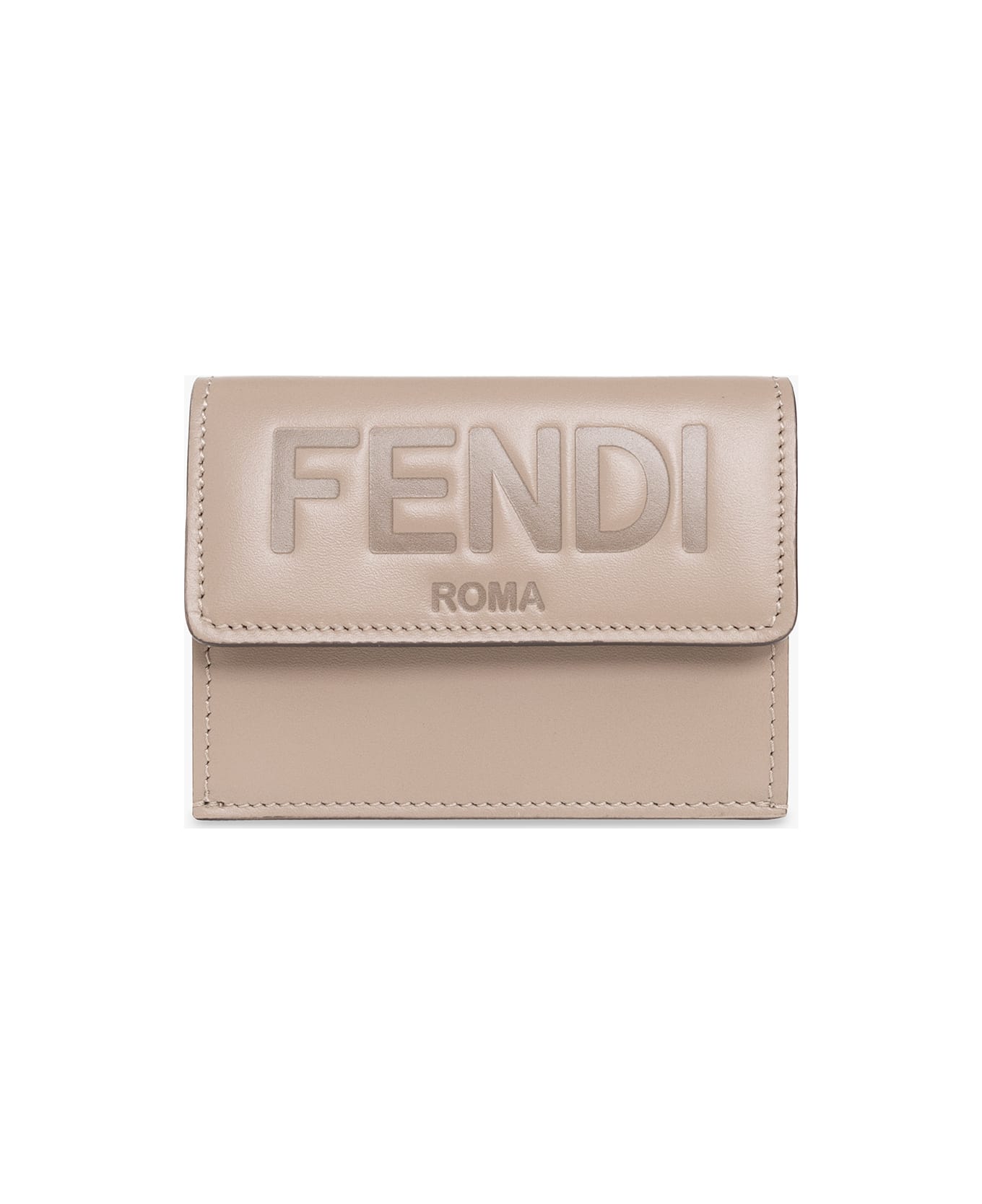 Fendi Micro Trifold Wallet - Tortora+oro soft
