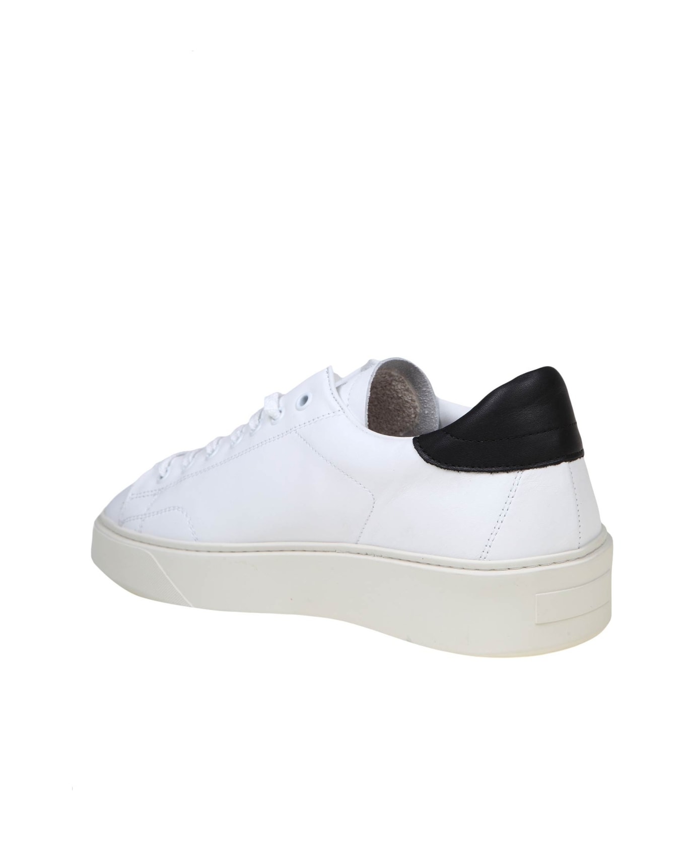 D.A.T.E. Levante Sneakers In Black/white Leather - White/Black