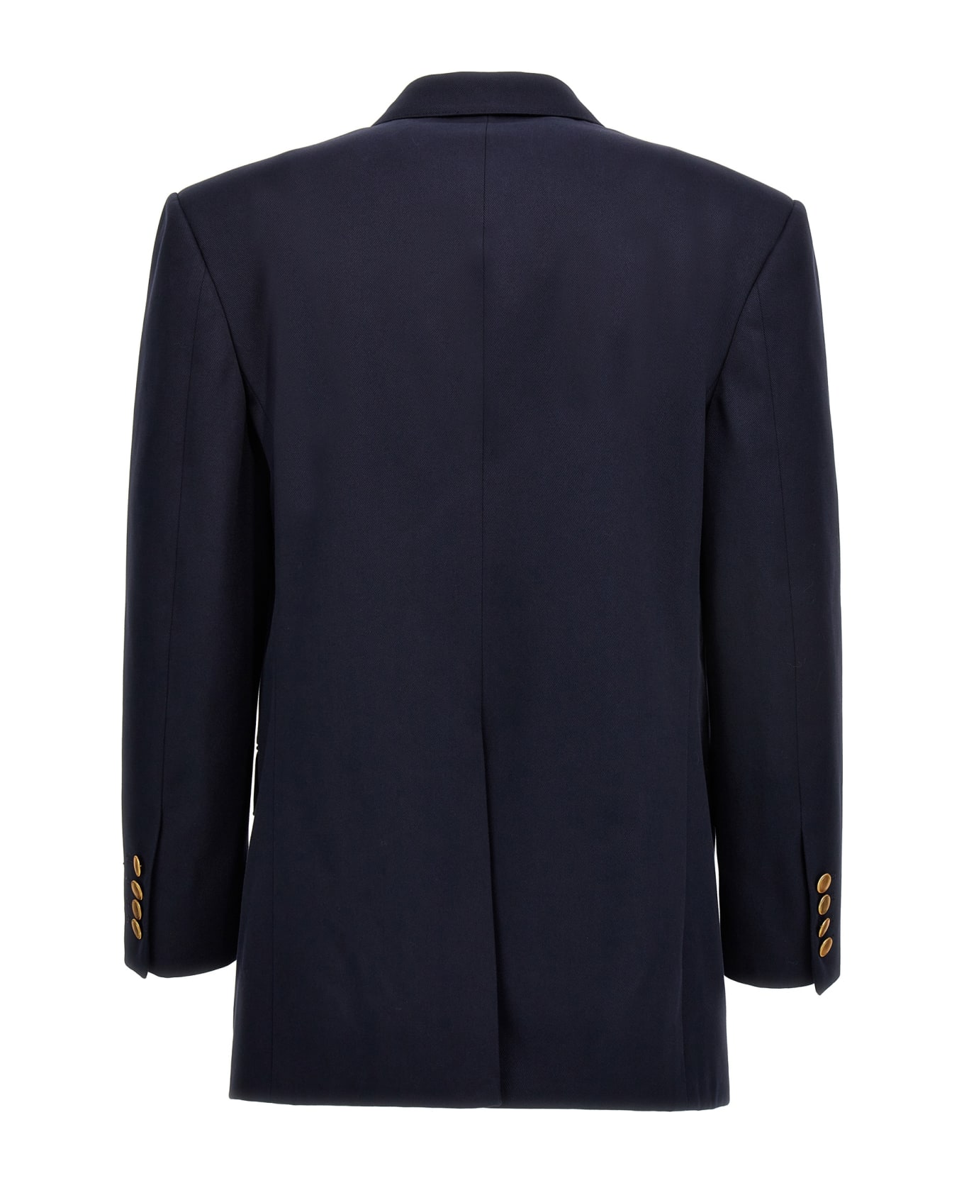 Gucci Gabardine Double Breast Blazer Jacket - Blue