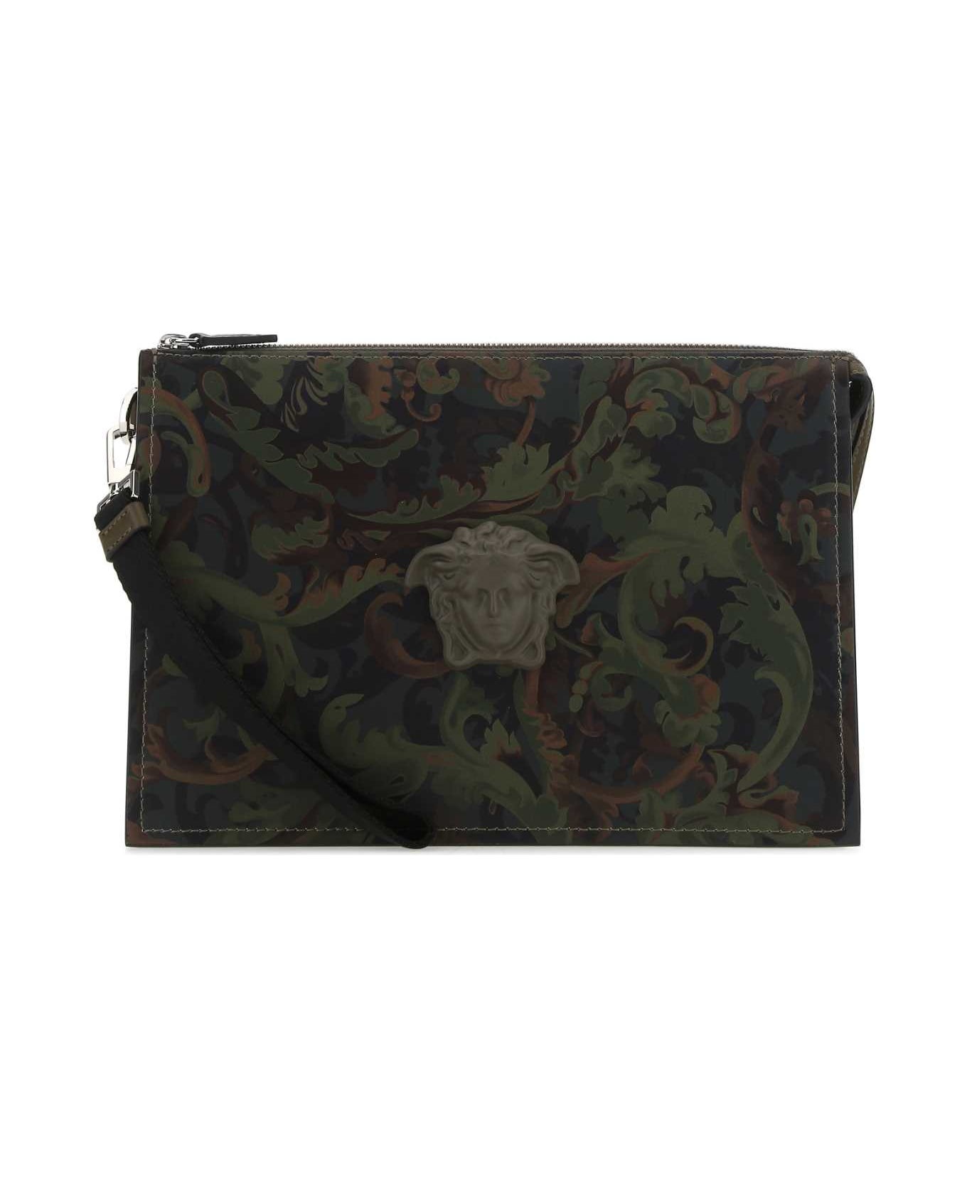 Versace Printed Leather Clutch - 5K00P
