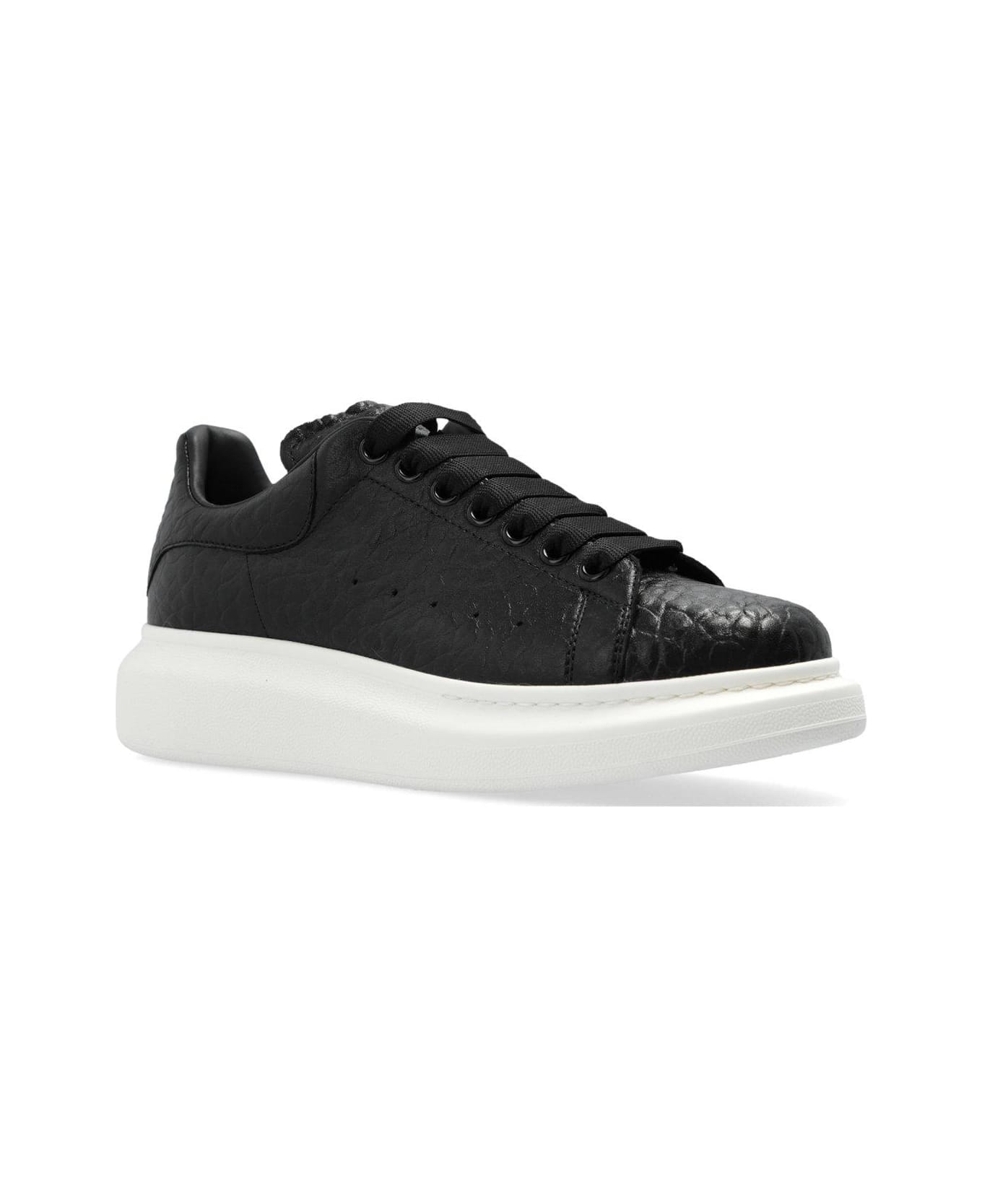 Alexander McQueen Oversized Lace-up Sneakers - BLACK