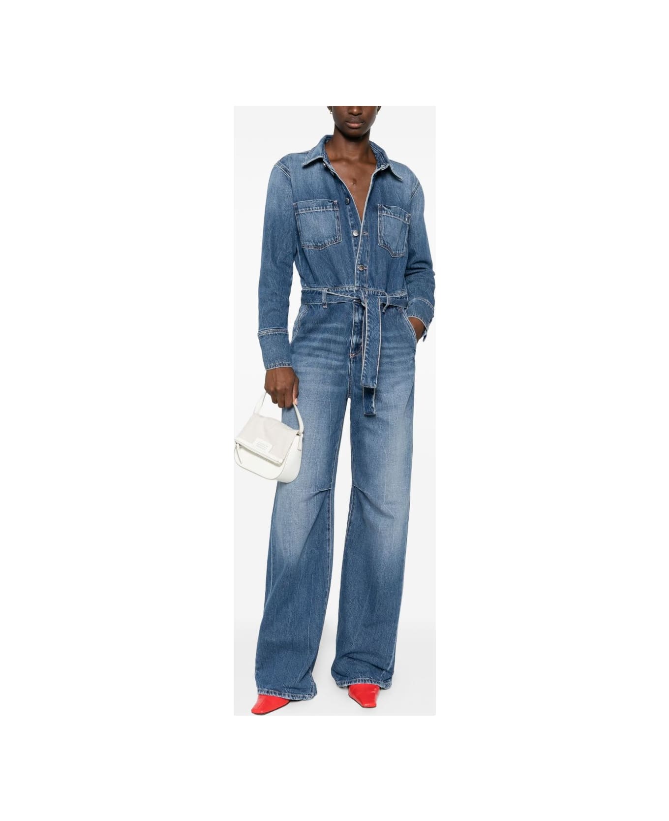Icon Denim Blue Denim Jumpsuit - Blue
