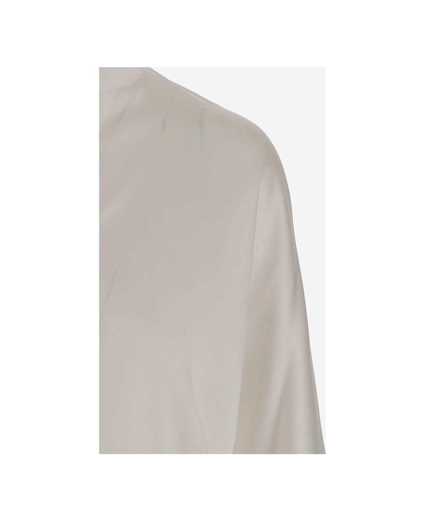 Vince Silk Satin Blouse - White