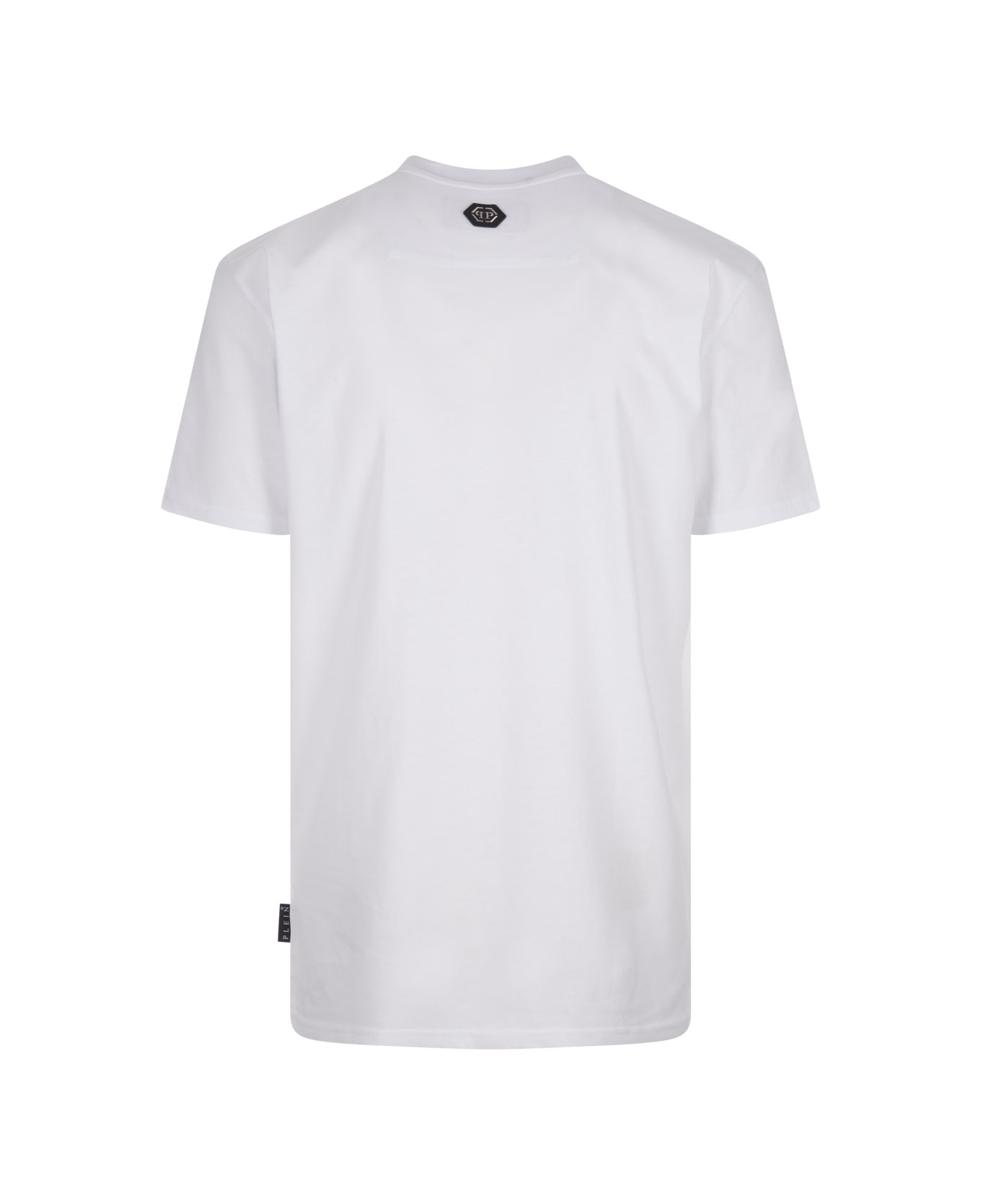 Philipp Plein White T-shirt With Philipp Plein Tm Print - Black