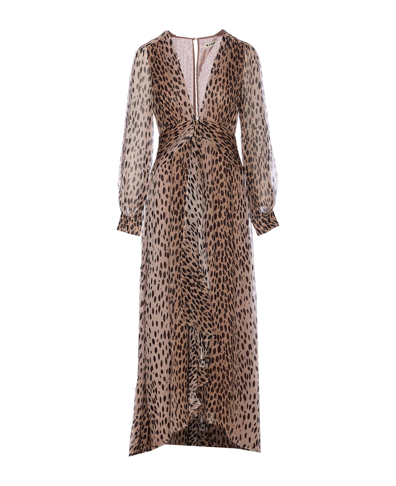 RIXO Meera Dress - Brown