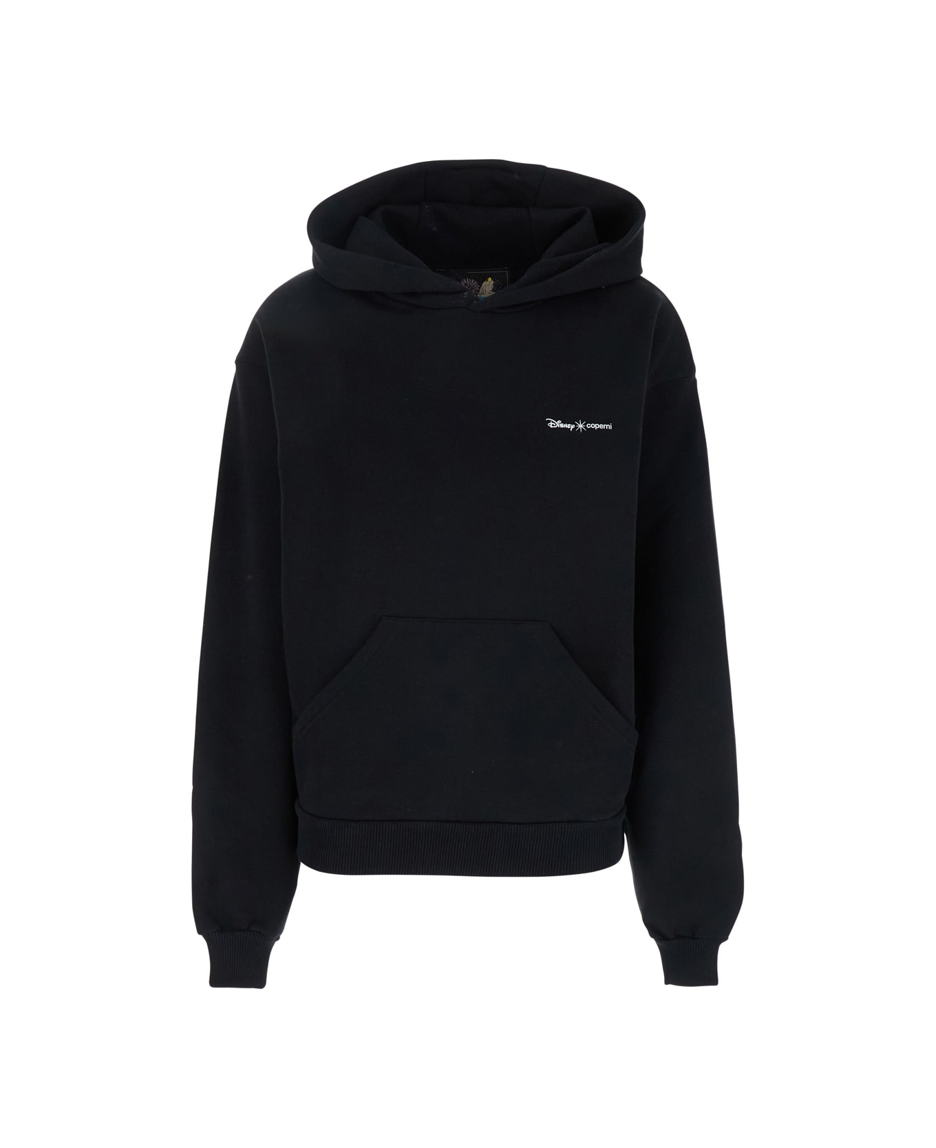 Coperni Black Sweatshirt With Logo Lettering And Front Kangaroo Pocket In Cotton Woman - Black