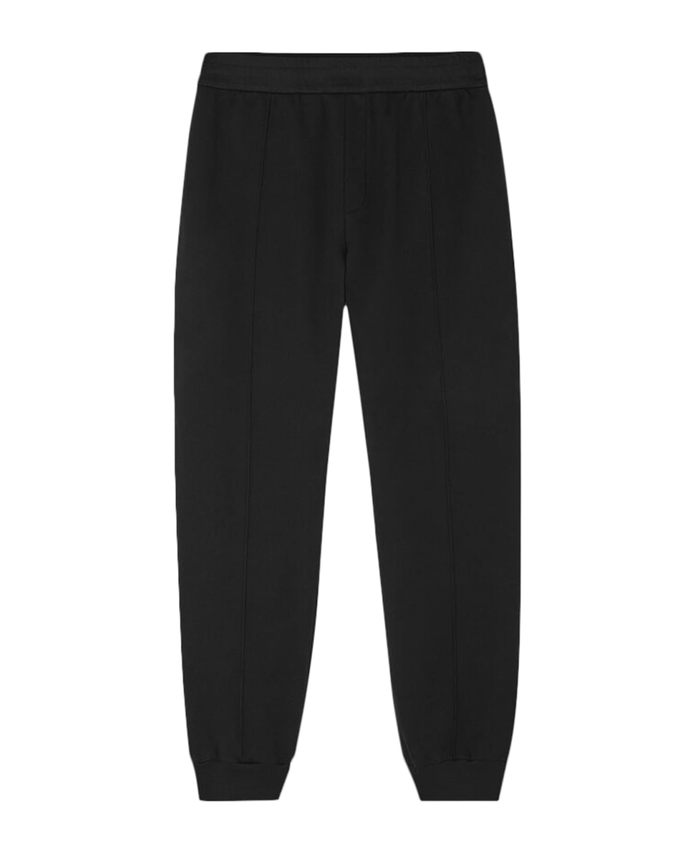 Versace Sweatpant Non-brushed Sweatshirt Fabric + Tiles Embroider - Black