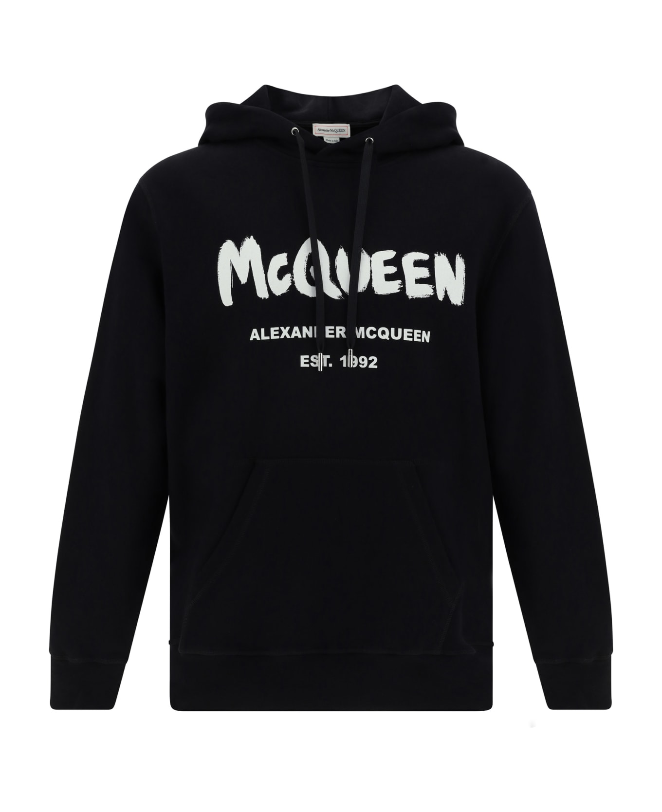 Alexander McQueen Logo Printed Hoodie - Nero フリース