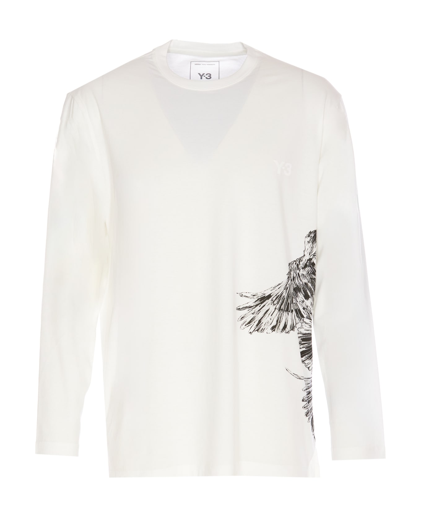 Y-3 Graphic Long Sleeves T-shirt - White