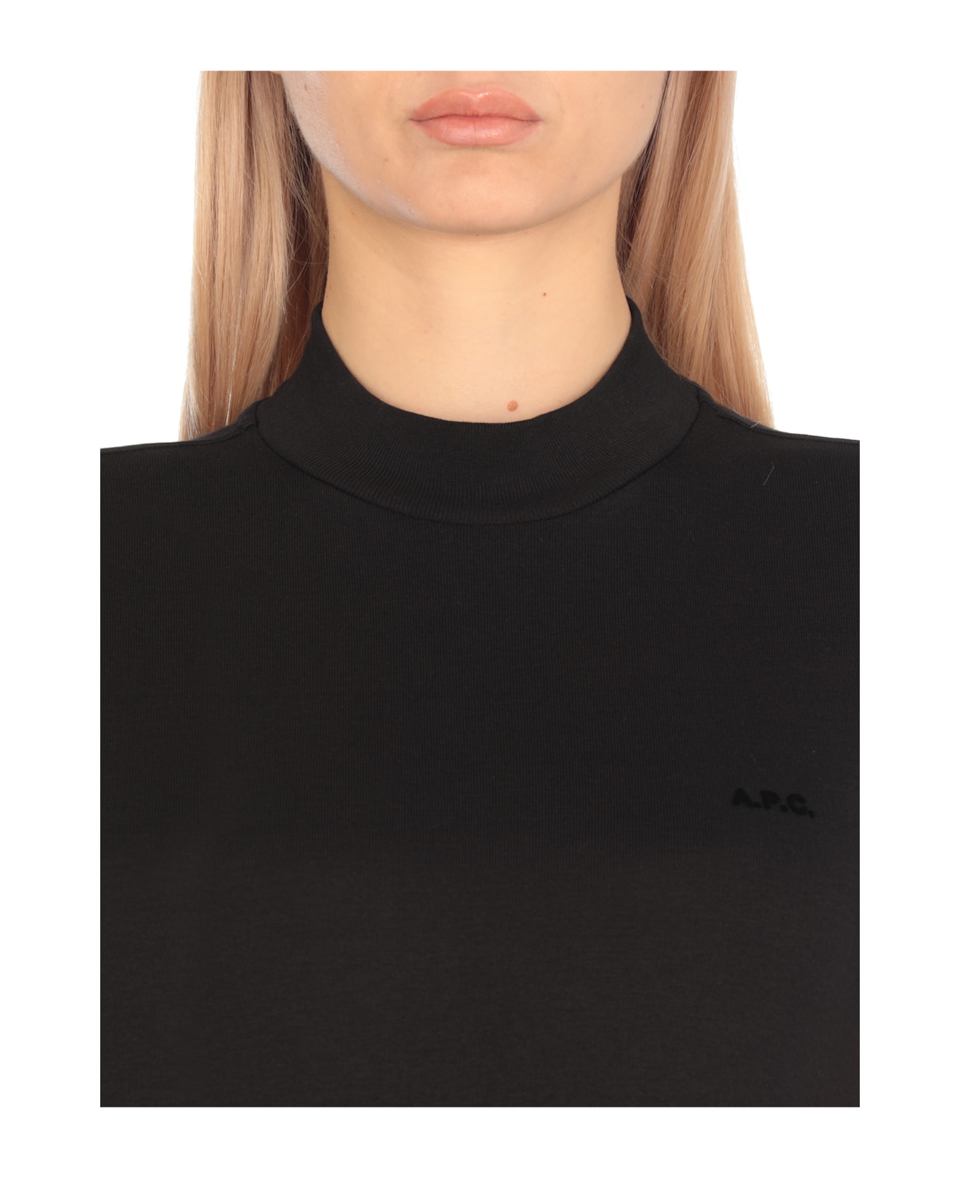 A.P.C. T-shirt With Logo - Black