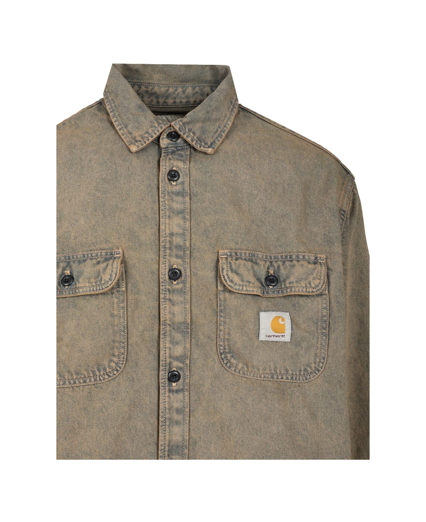 Carhartt 
tigan
 Jacket - Fugd Blue / Leather