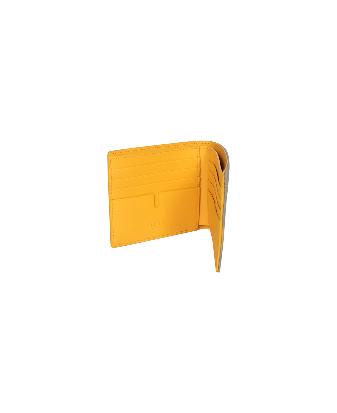 Burberry Wool And Leather Wallet - Yellow 財布
