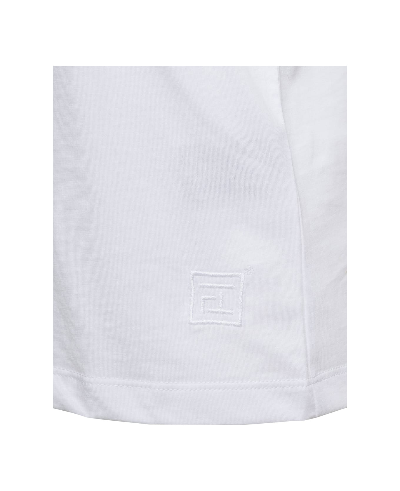 Federica Tosi White Crewneck T-shirt In Cotton Woman - White Tシャツ