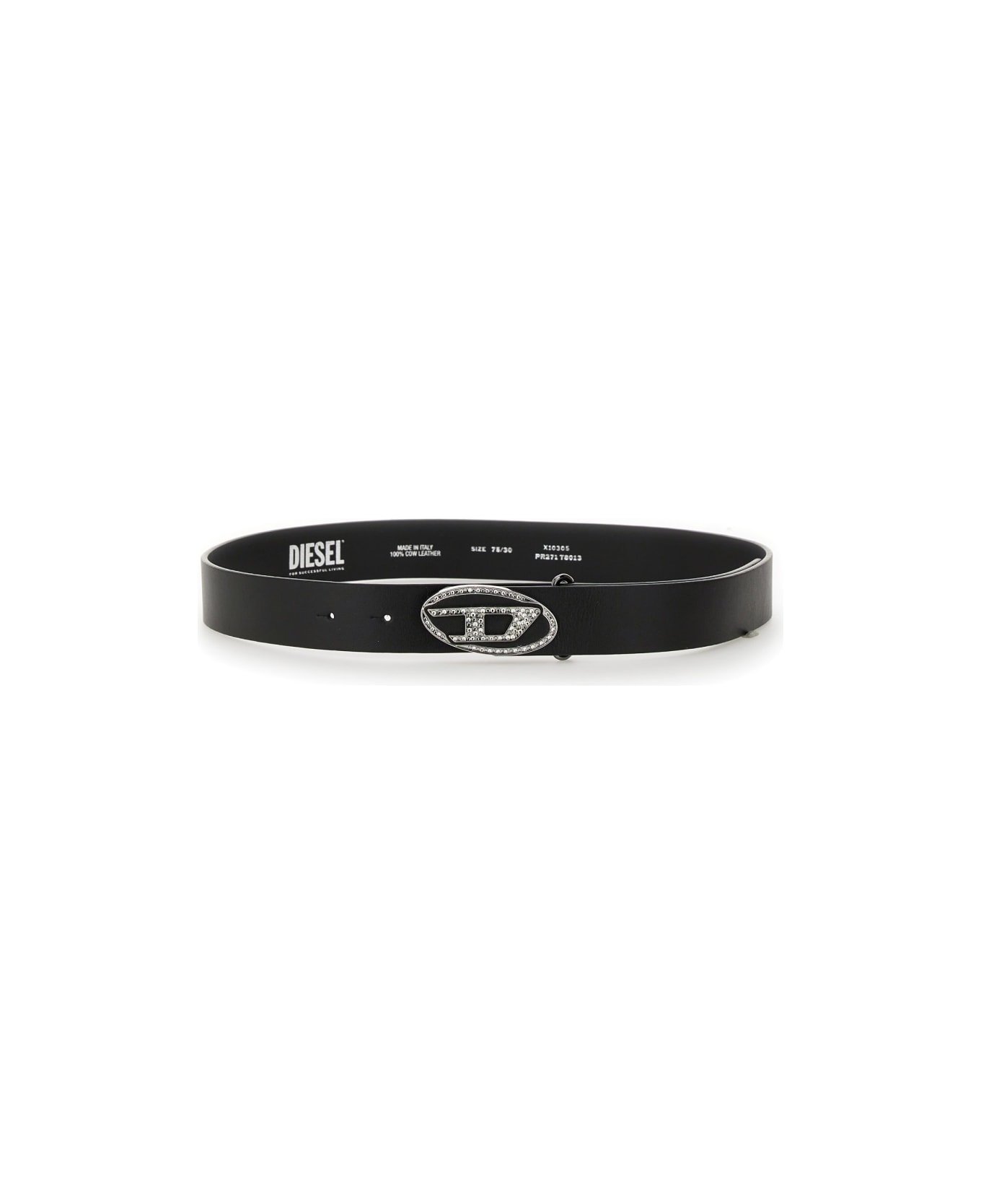 Diesel Belt With Logo - BLACK