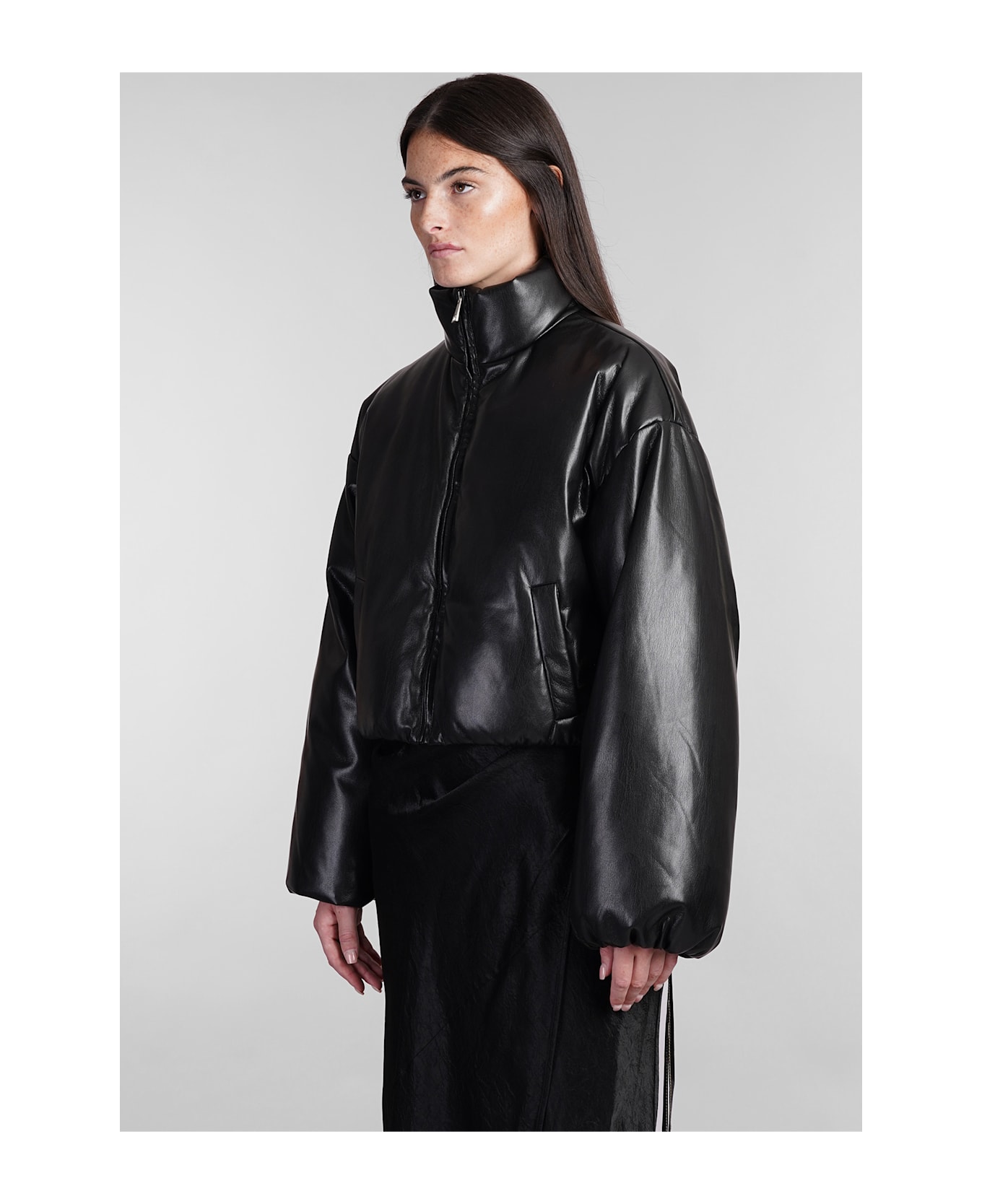 Nanushka Lilima Puffer In Black Polyester - black