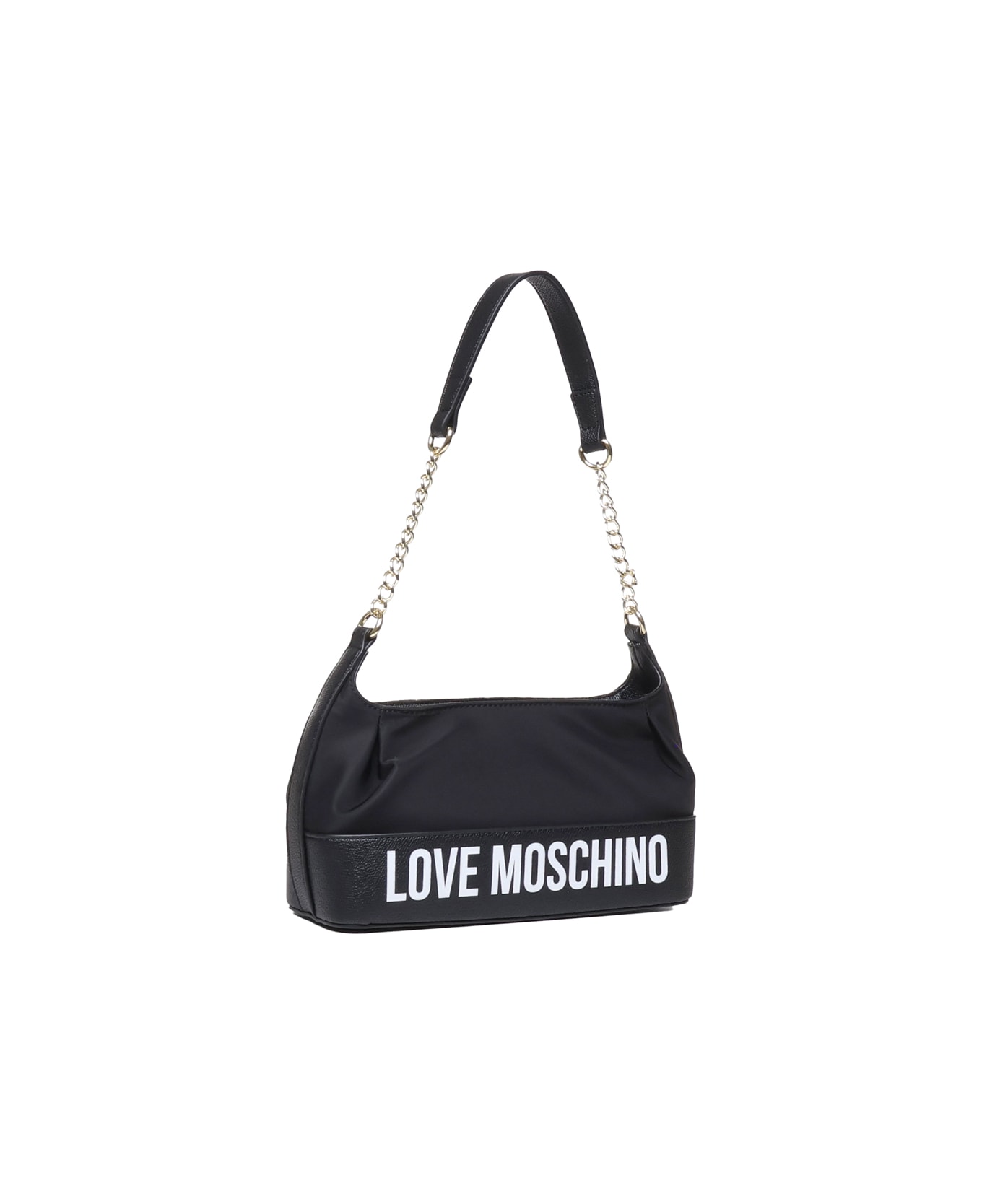 Love Moschino Love Shoulder Bag In Eco-leather - Black