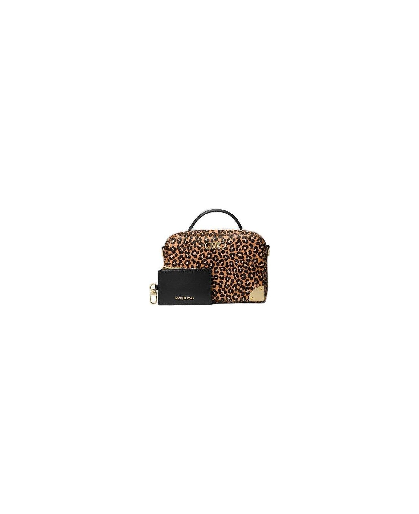 MICHAEL Michael Kors Estelle Leopard-printed Small Crossbody Bag - Black