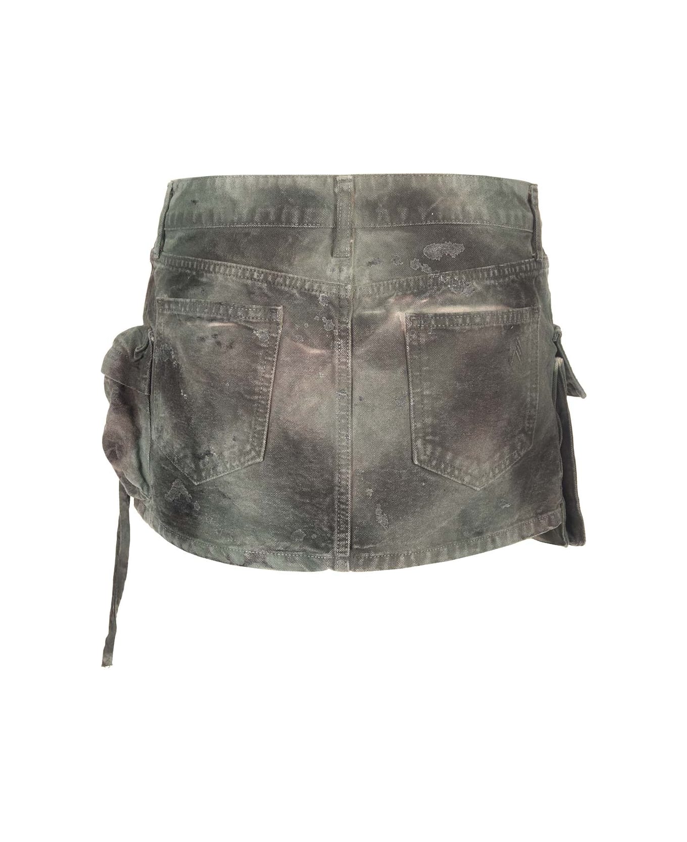 The Attico Camouflage 'fay' Mini Skirt - Verde