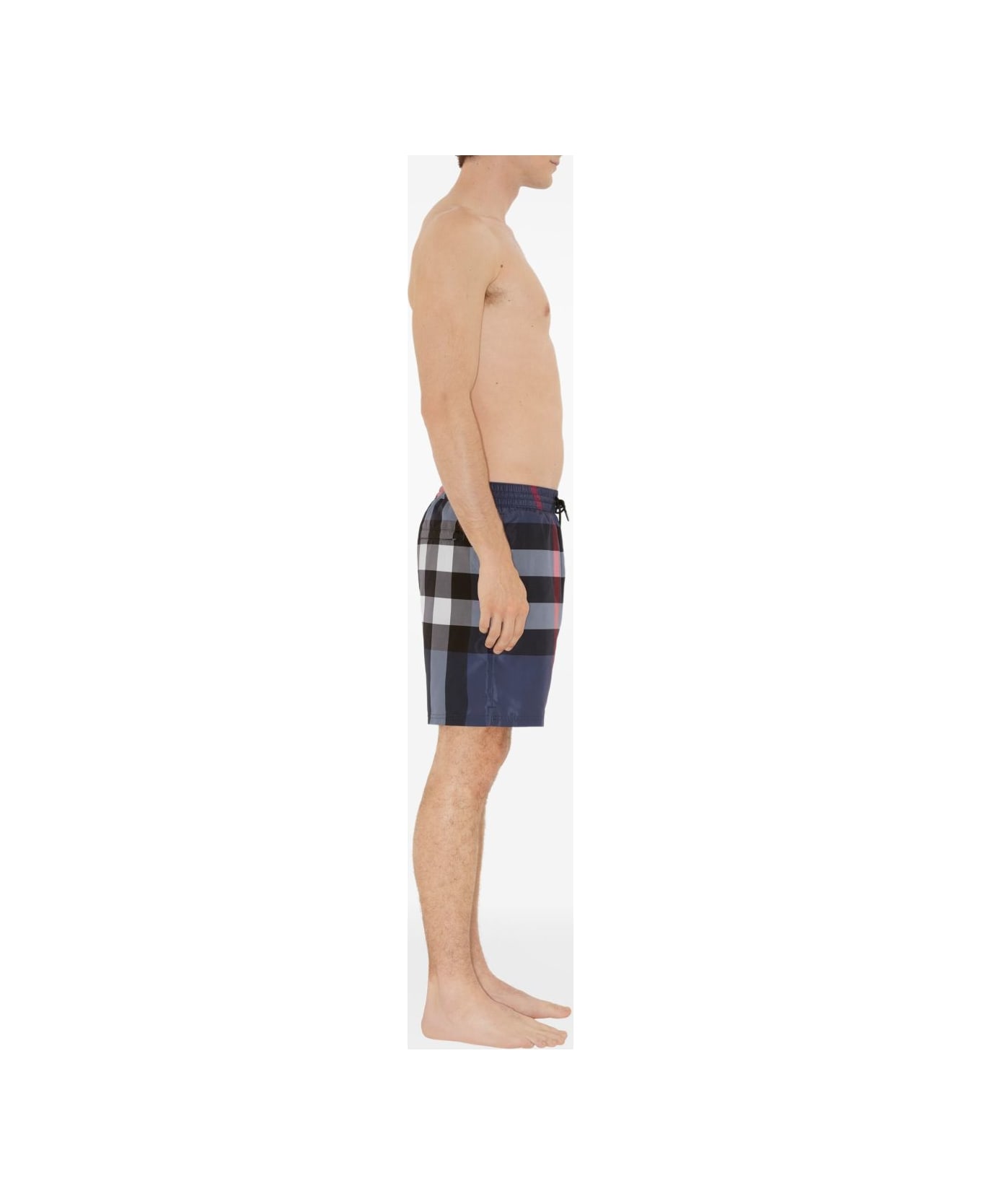 Burberry Check Swim Shorts - Blue