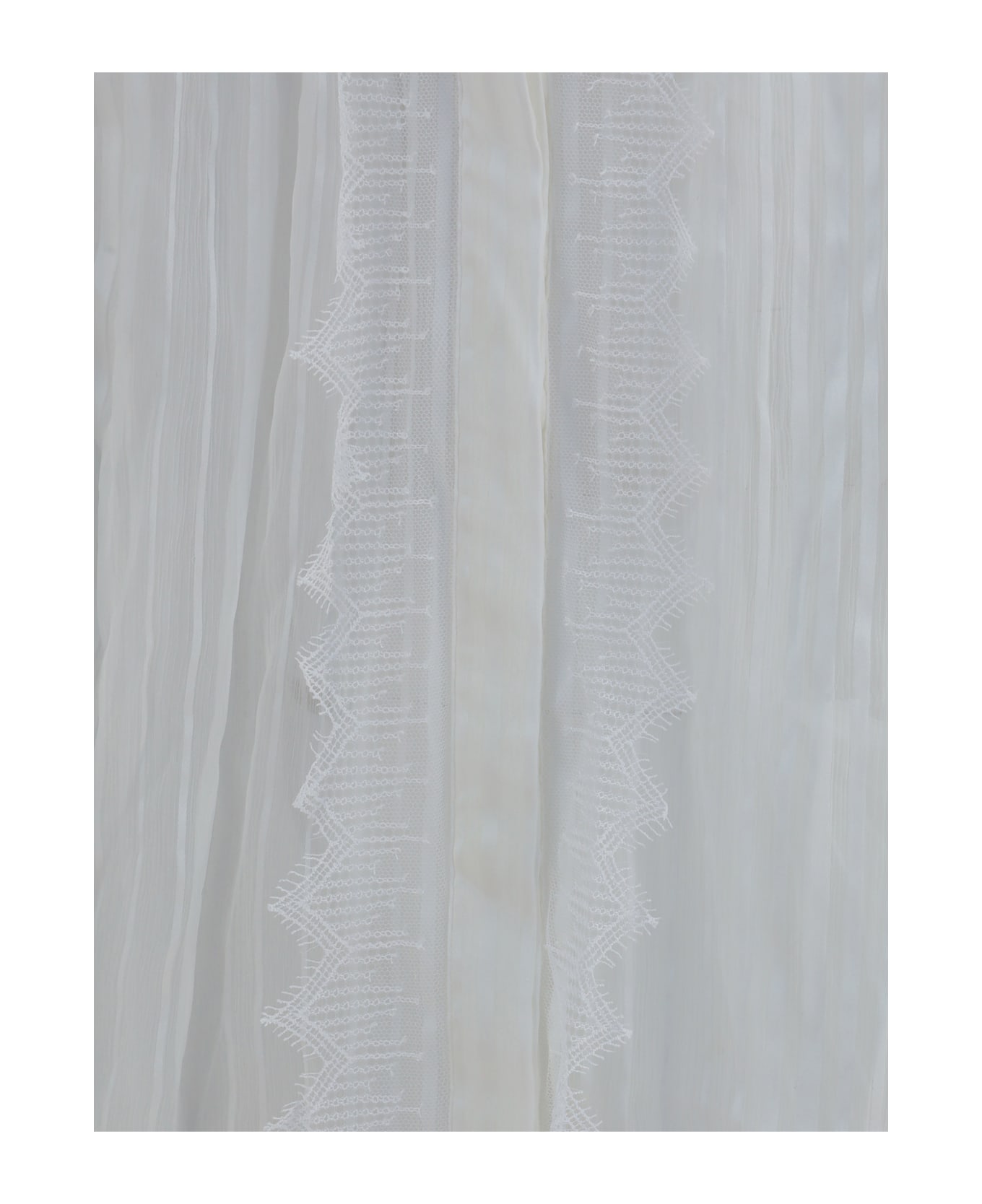 Chloé Ruffled Silk Muslin And Lace Blouse