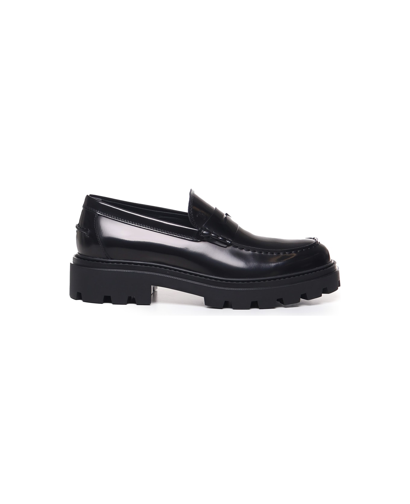 Tod's Leather Moccasin - Black