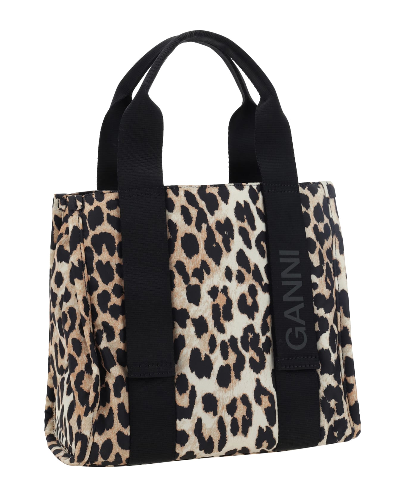 Ganni Recycled Tech Tote Bag - Leopard