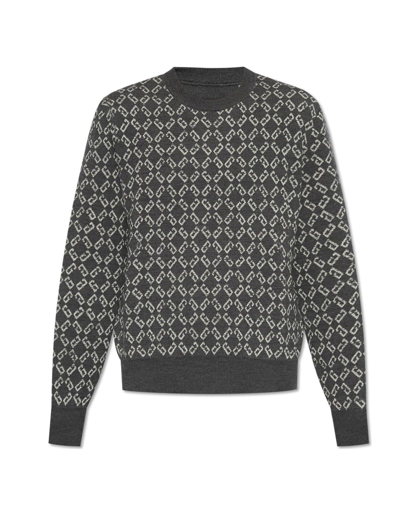 Givenchy Monogram 72 Kacquard Knit Sweater - Medium Grey フリース