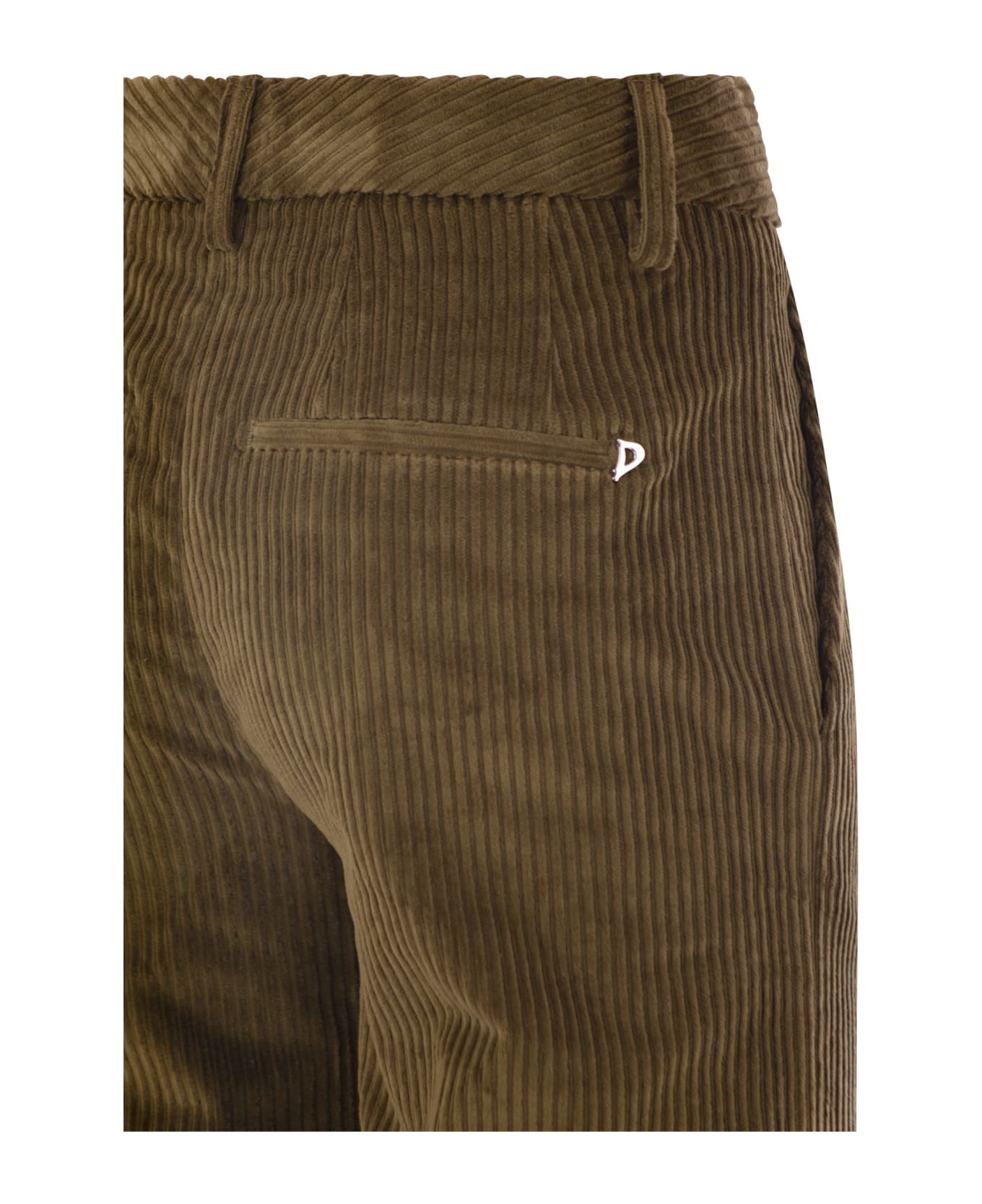 Dondup Janice - Wide Corduroy Trousers - Camel ボトムス