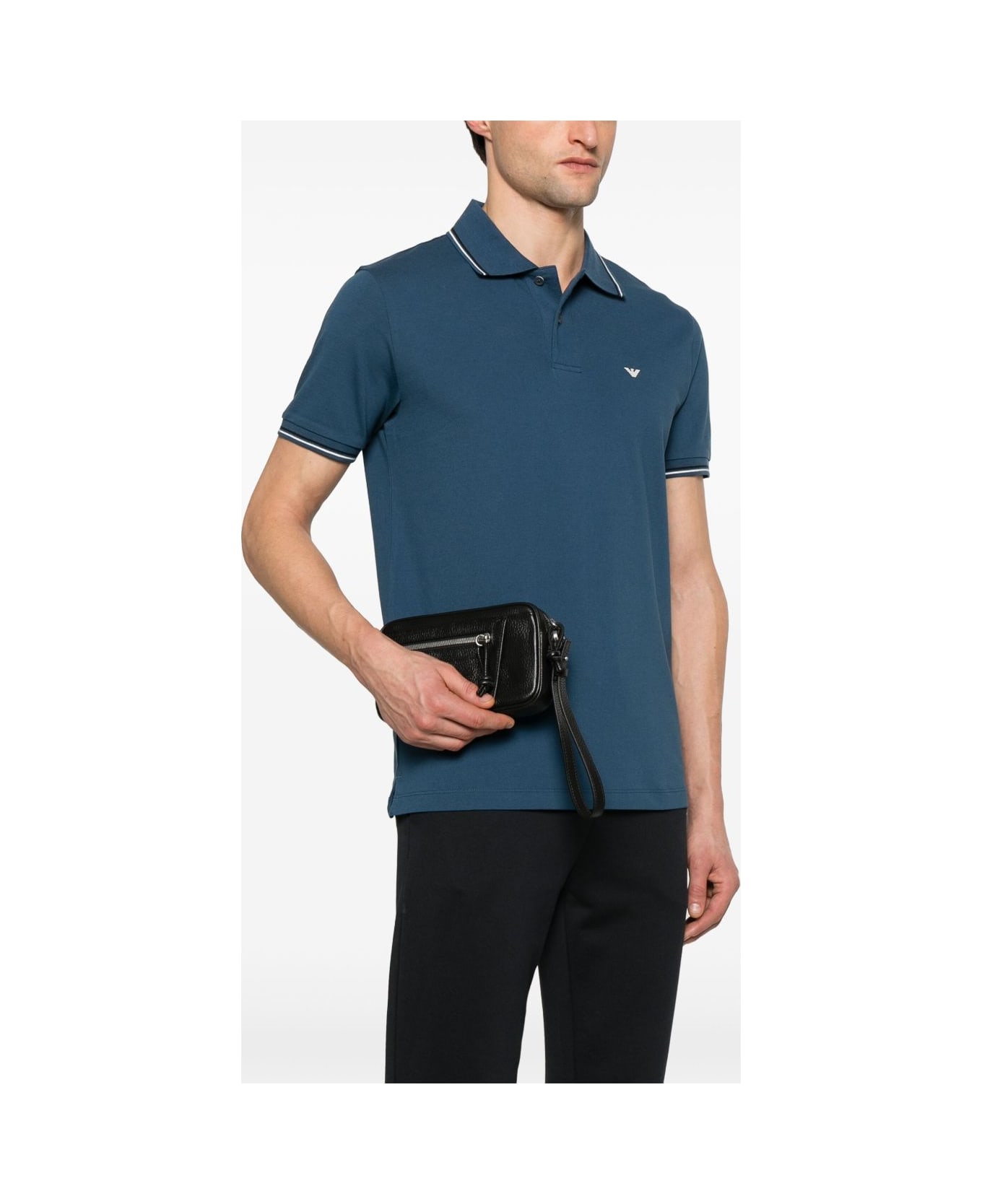 Emporio Armani Leather Beauty-case - Beige