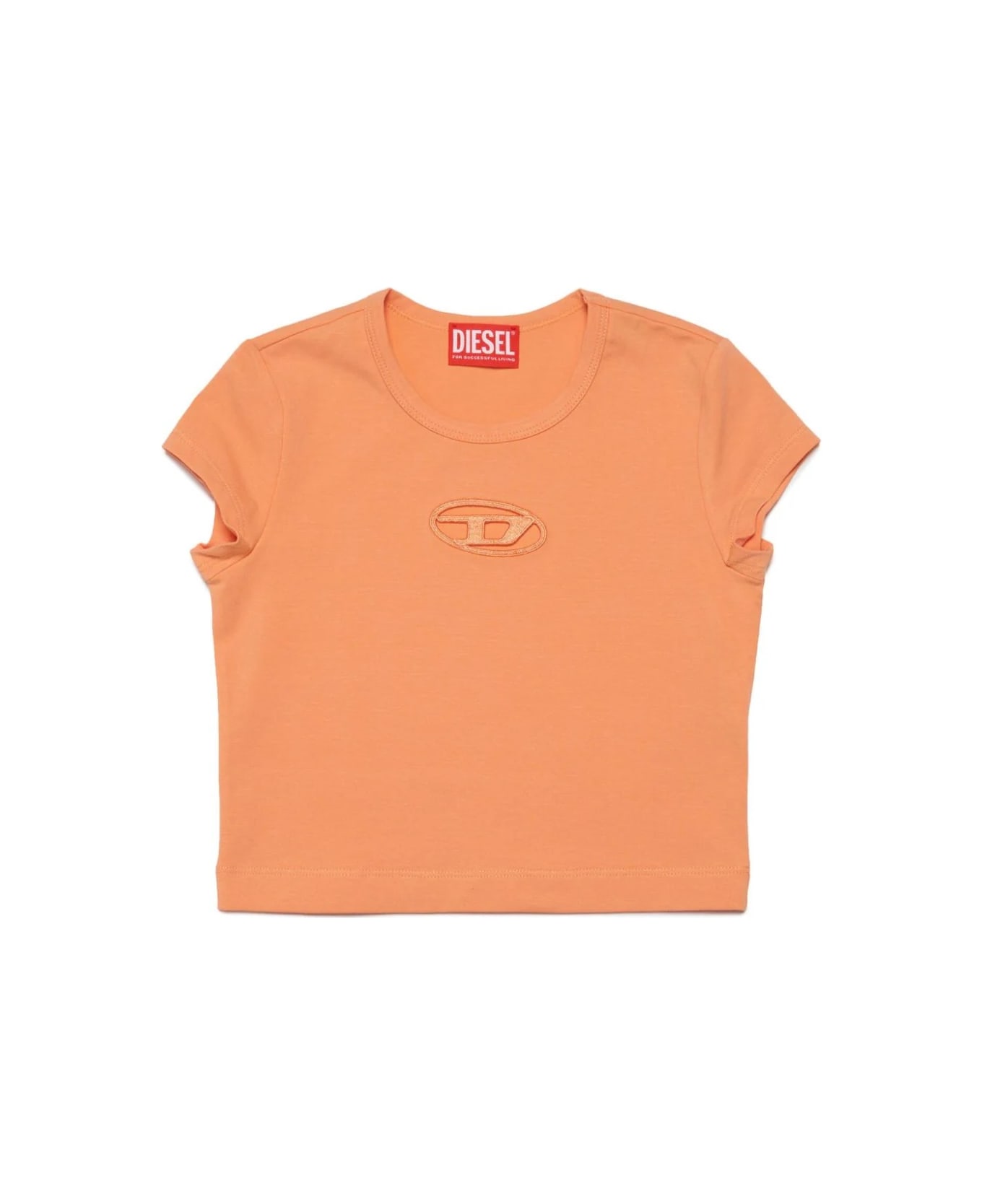 Diesel T-shirt Con Logo - Orange