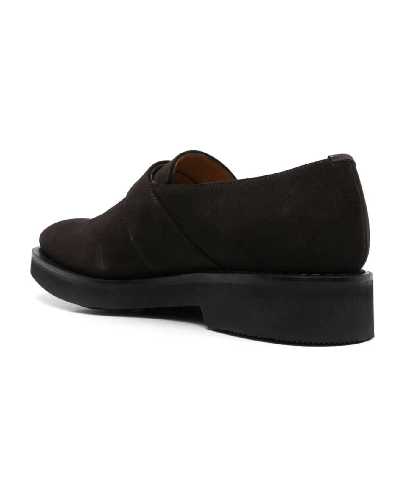 Church's Coffee Brown Calf Suede Westbury Monk Shoes - Brown