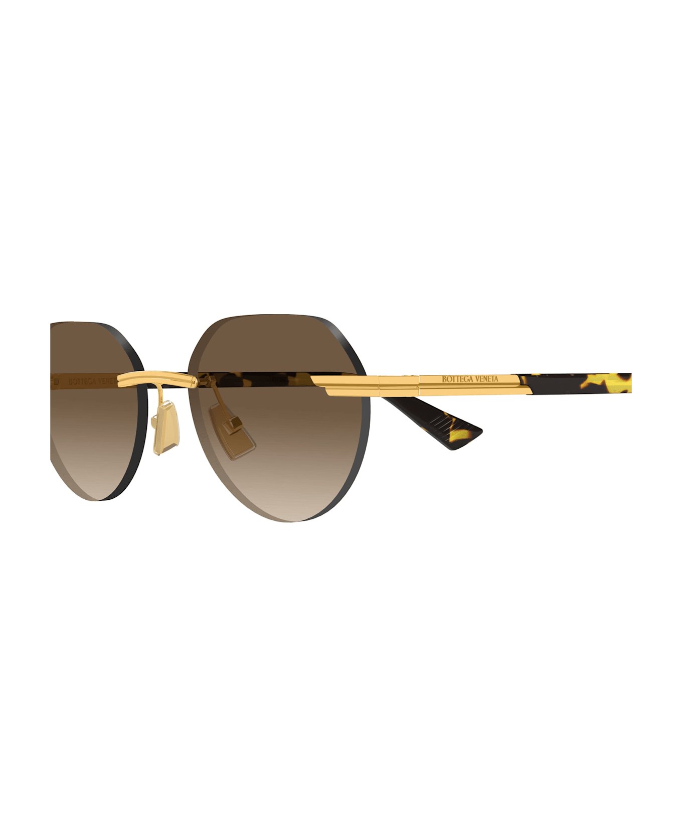 Bottega Veneta Eyewear Bv1379s-003 - Gold / Havana Sunglasses - Gold