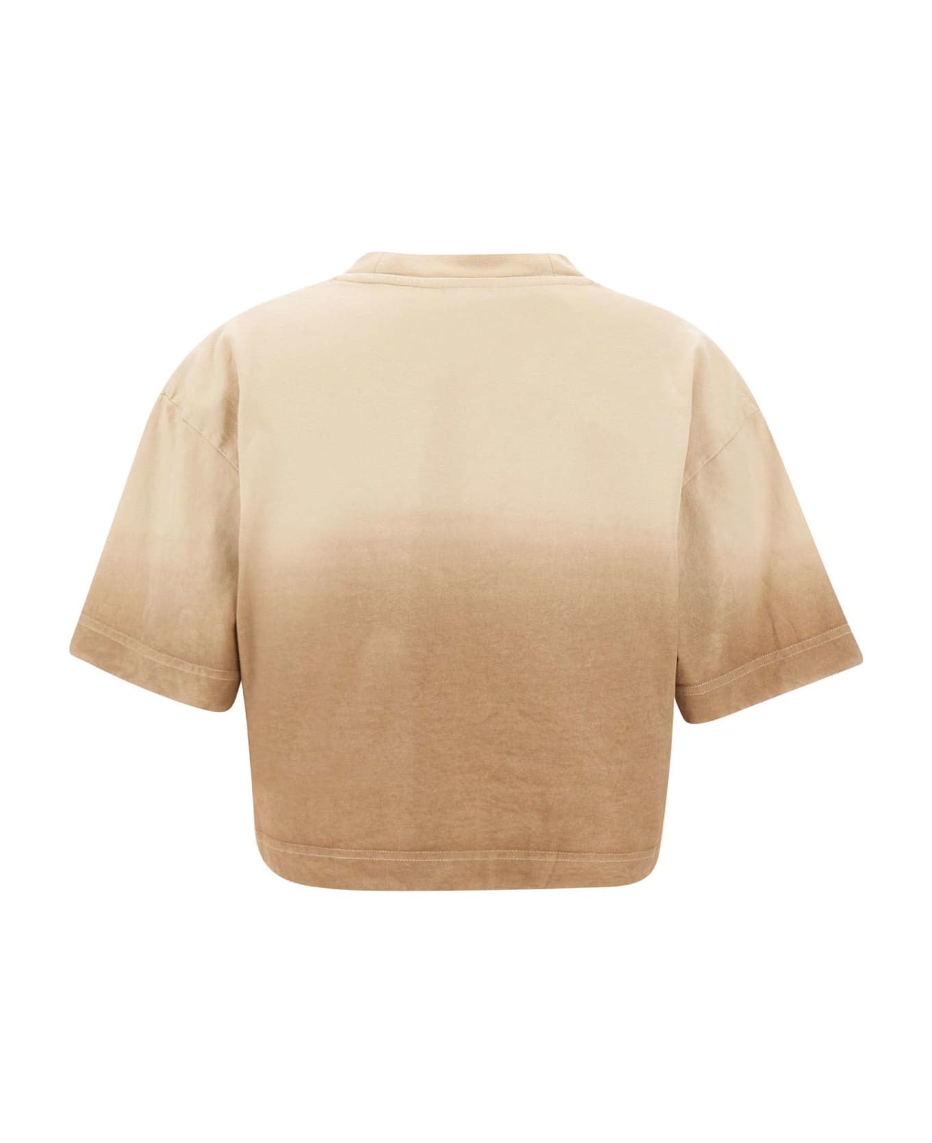 Woolrich 'dip Dye' Cotton T-shirt - BEIGE