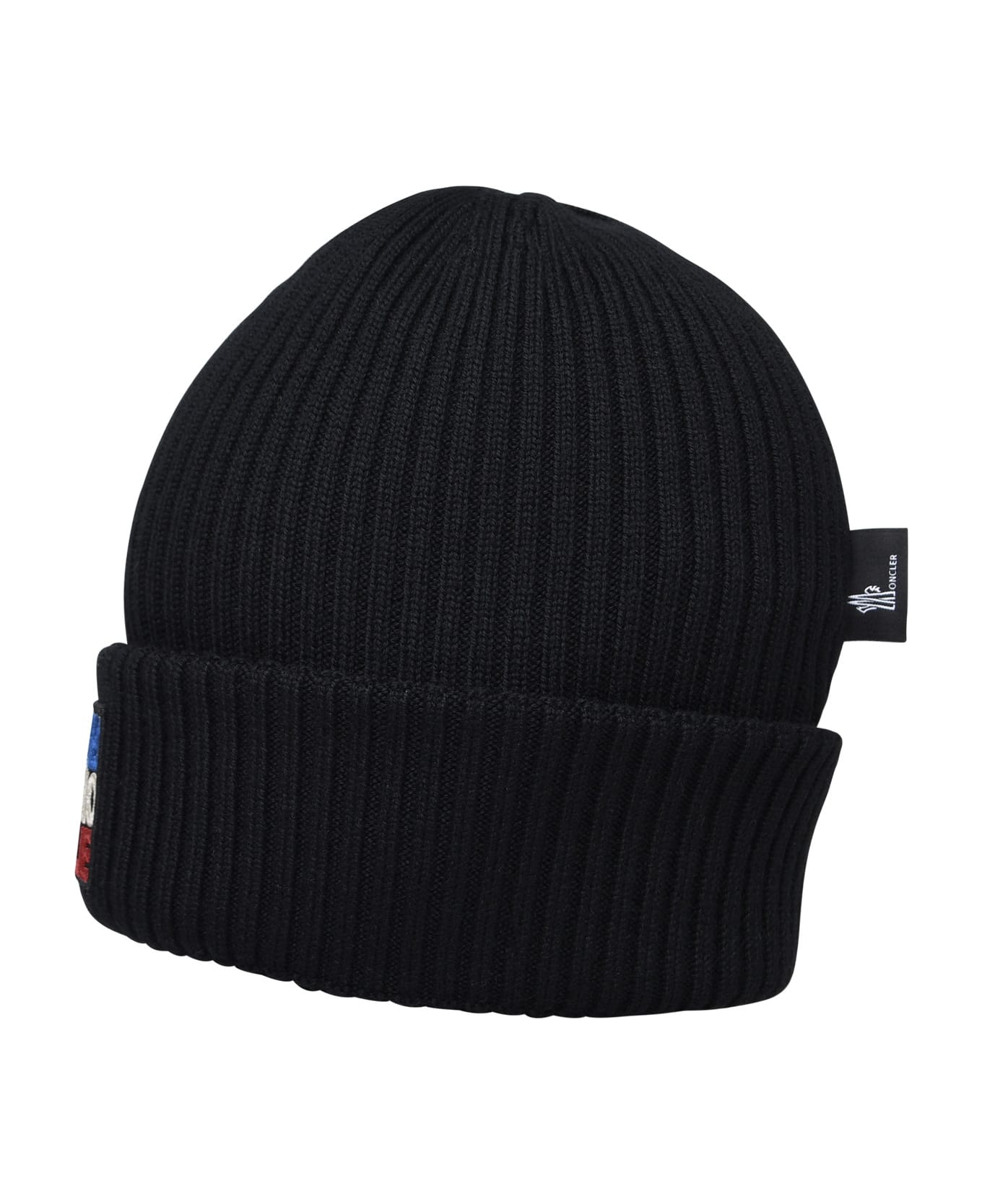 Moncler Grenoble Black Virgin Wool Beanie - Black 帽子