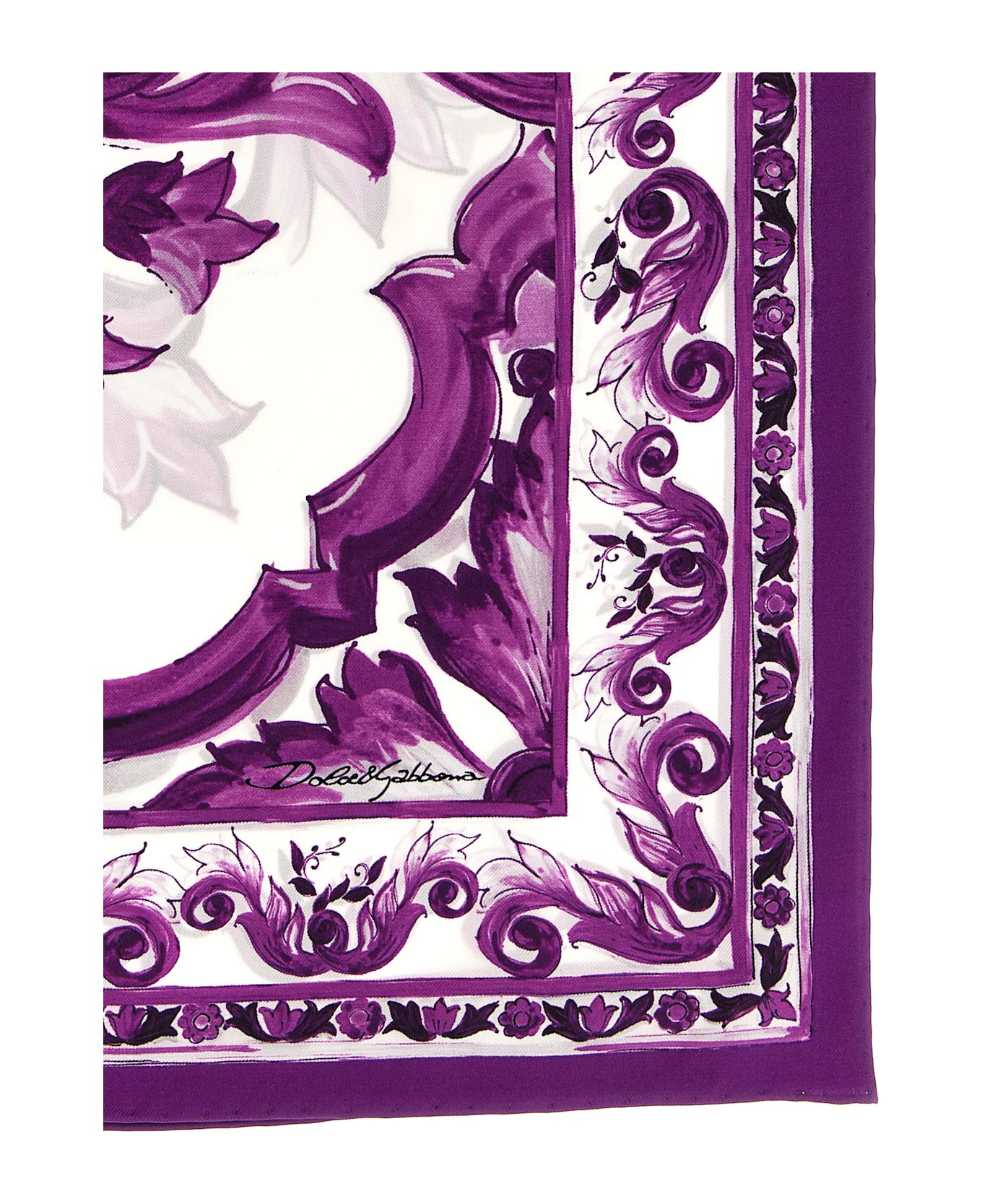 Dolce 
Gabbana 
maiolica
 Print Scarf - Purple