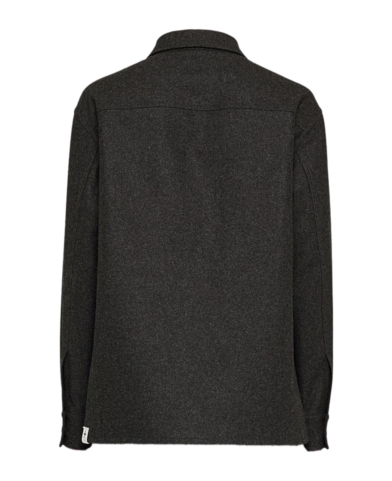 Jil Sander Virgin Wool Flannel Shirt Jacket - GREY