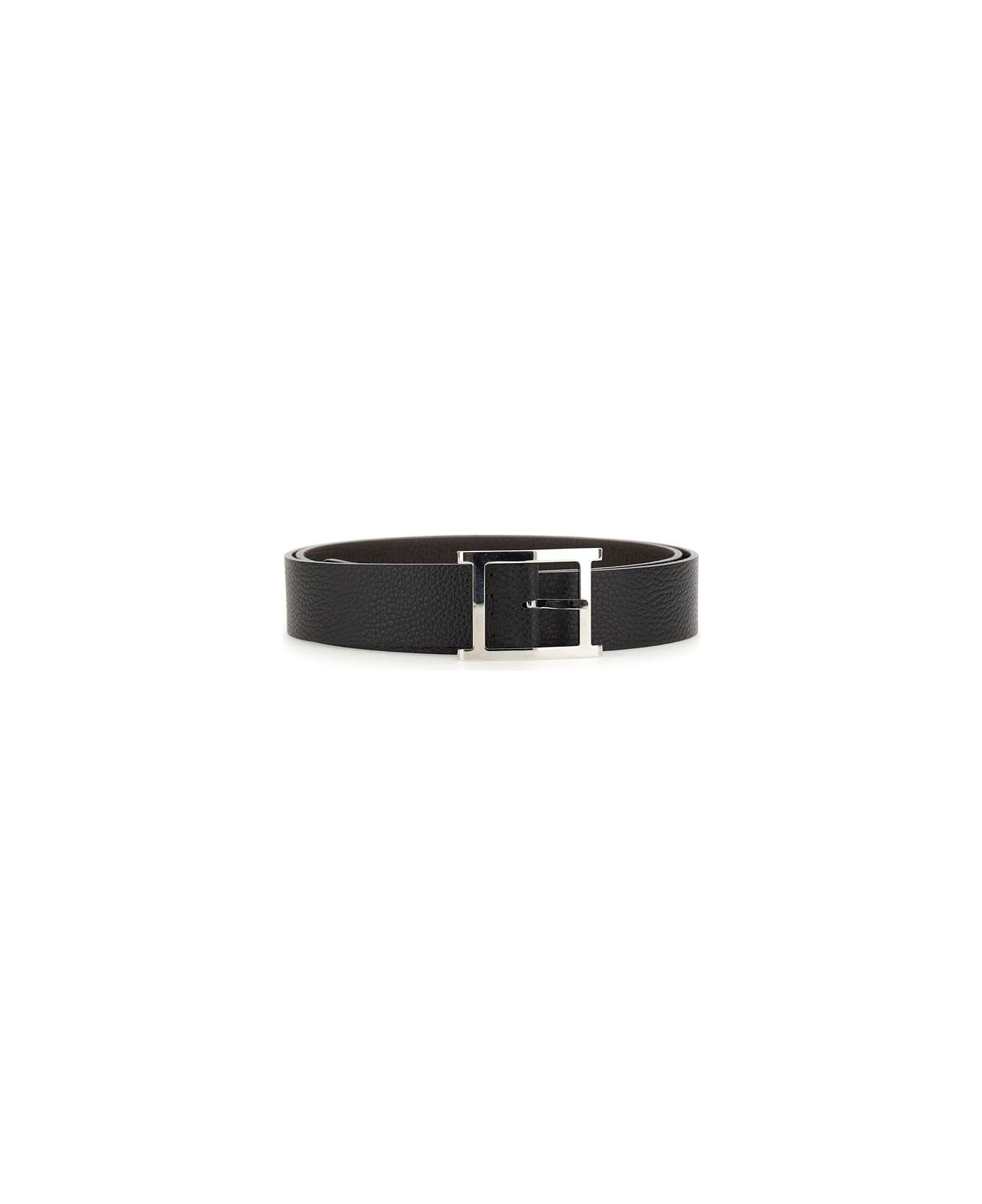 Orciani "micron Double" Belt - BLACK/BROWN