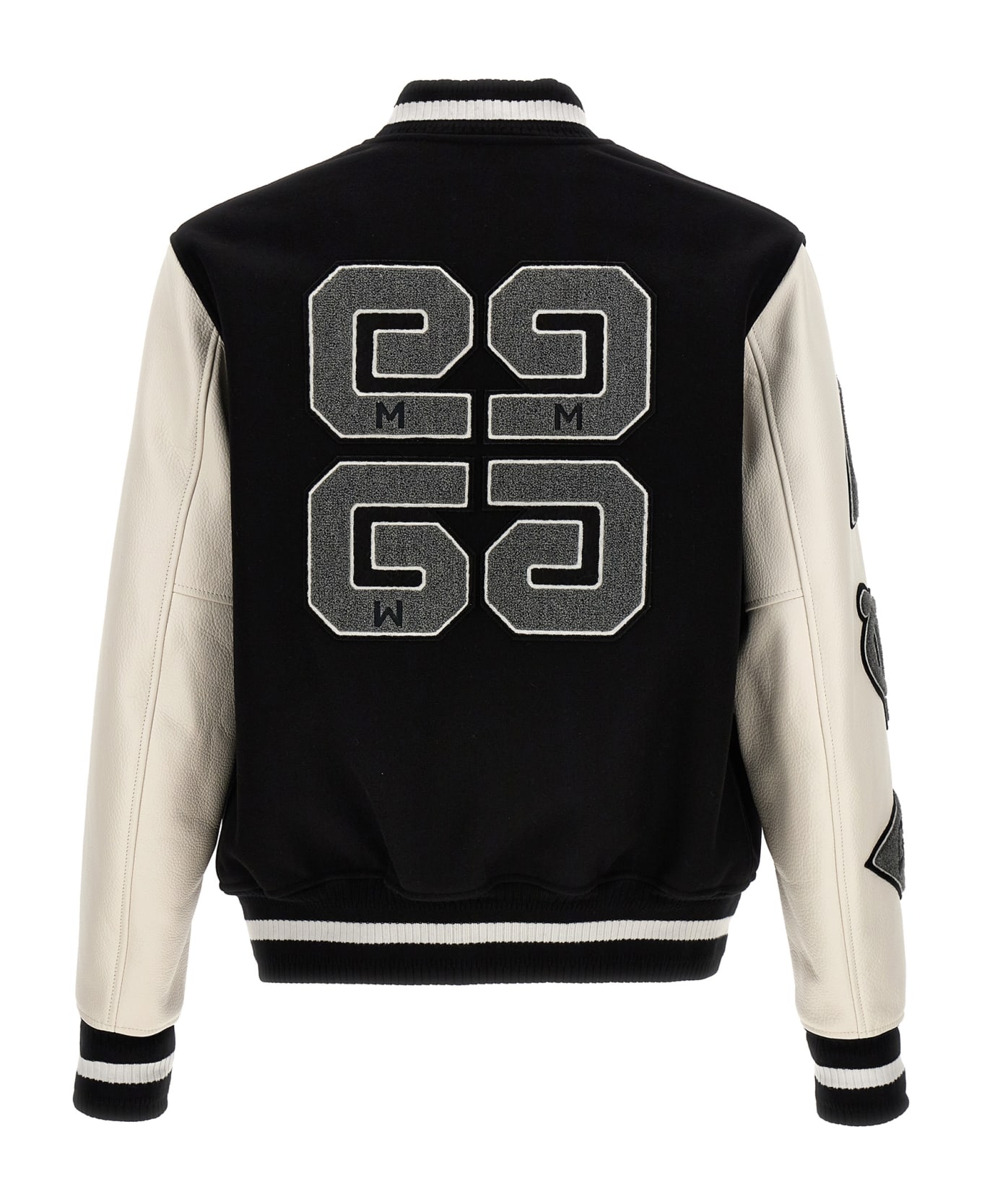 Givenchy Patches And Embroidery Bomber Jacket - White/Black ジャケット