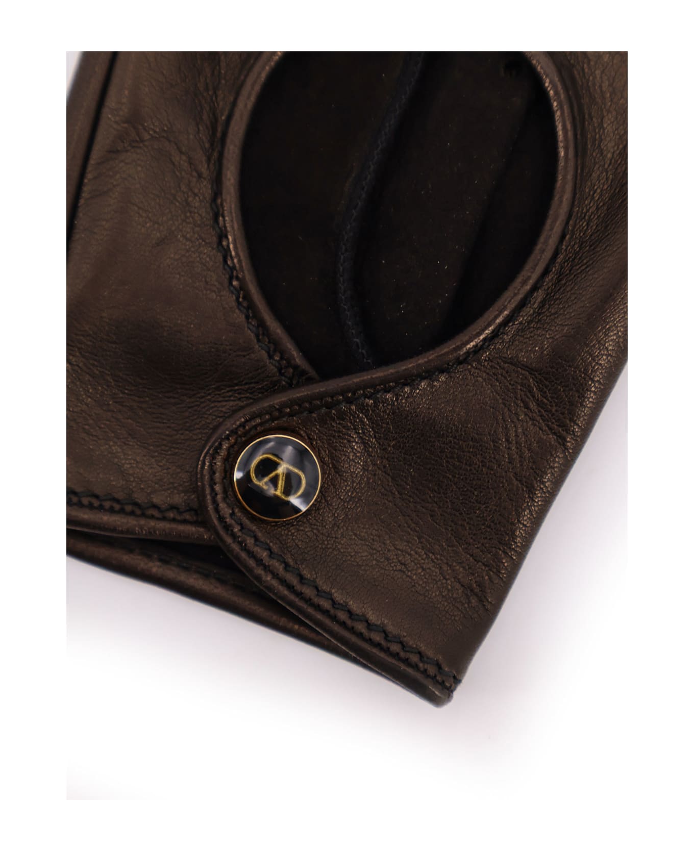 Valentino Garavani Leather Gloves - Black