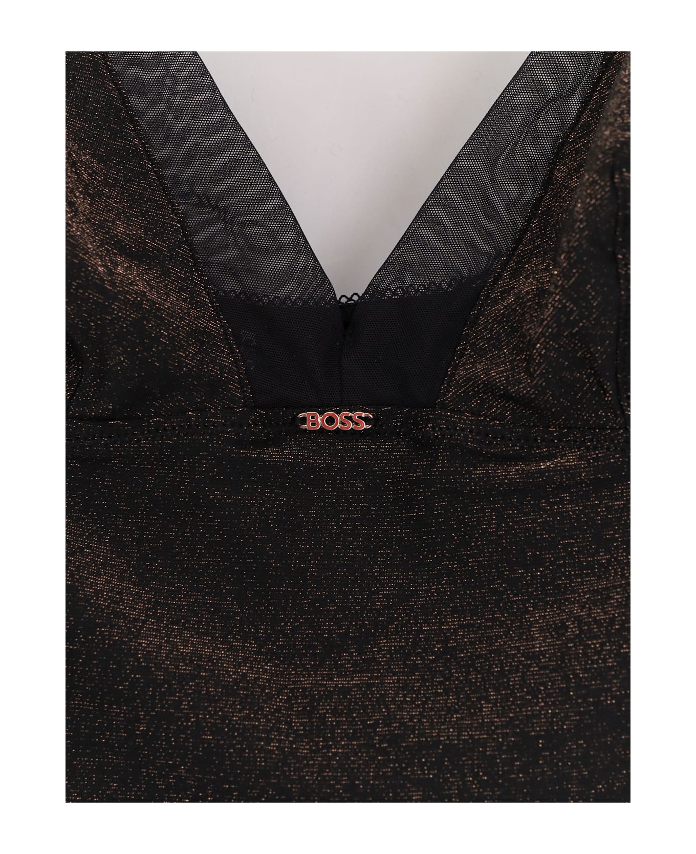 Hugo Boss Lurex Tank Top And Slip Set - Black