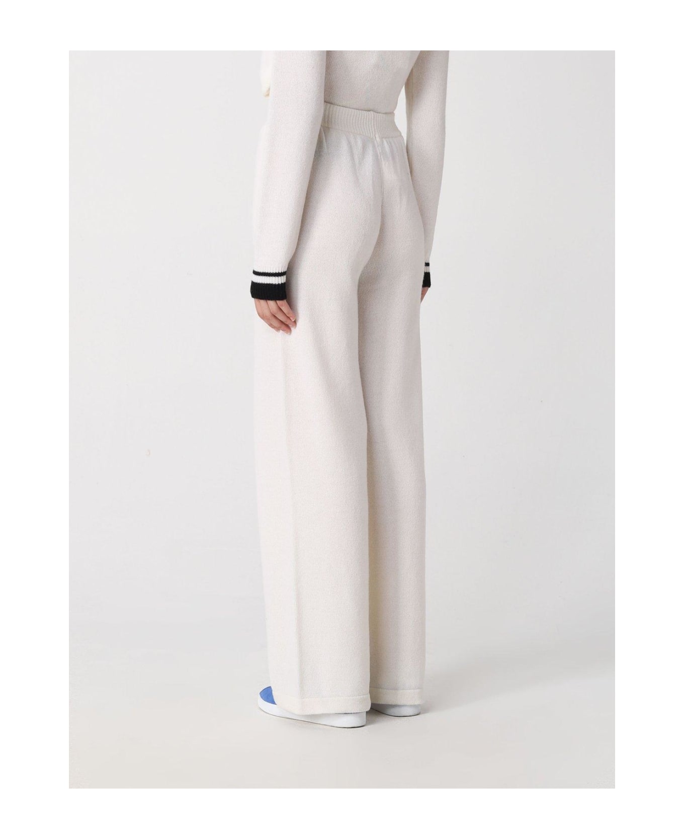 MSGM Elasticated Waistband Wide-leg Knitted Trousers