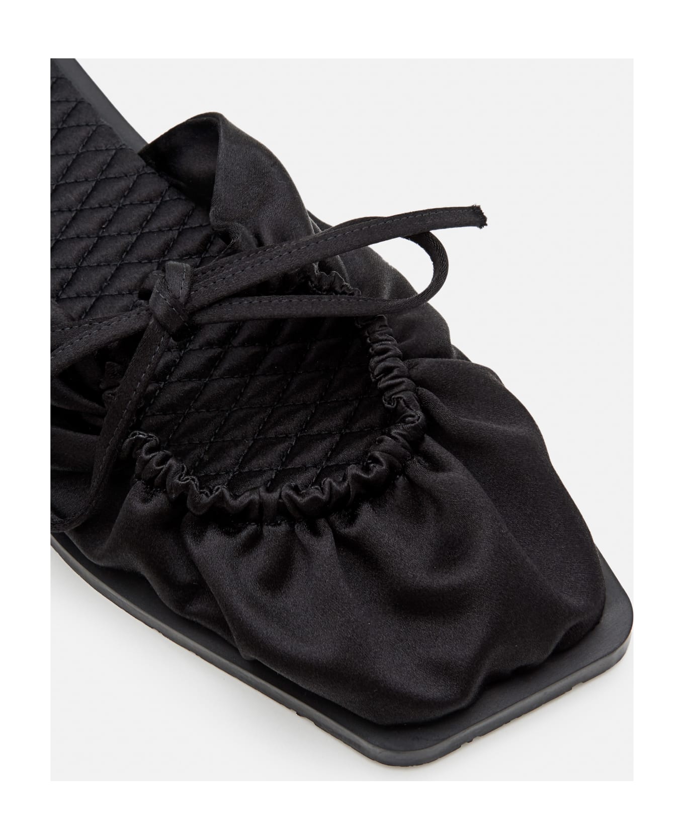 Carlotha Ray Eco Satin Slippers - Black