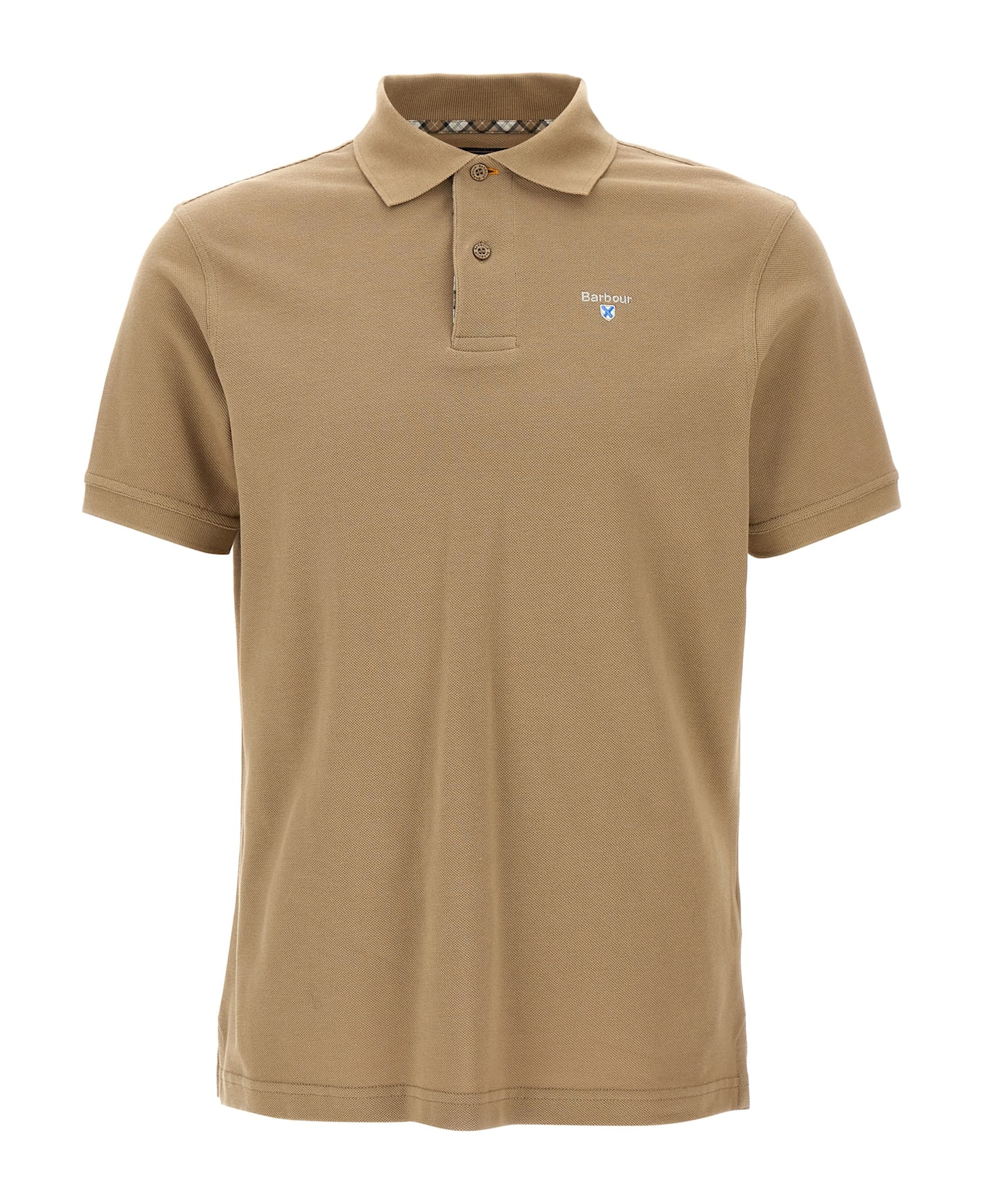 Barbour 
tartan Piqué
 Polo Shirt - Gray